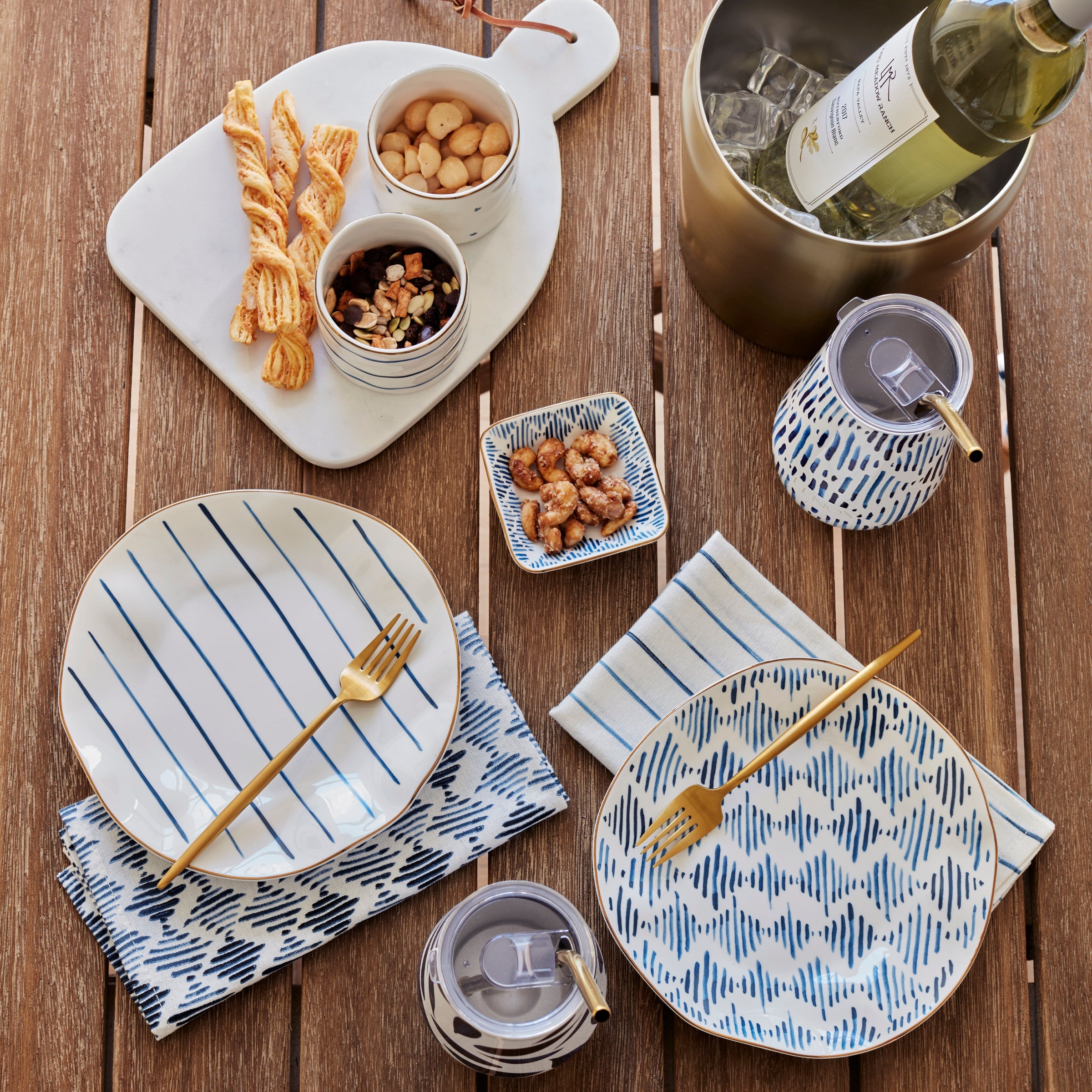 Alternative view of Blue Bay Melamine Assorted Accent Plates   Set of 4