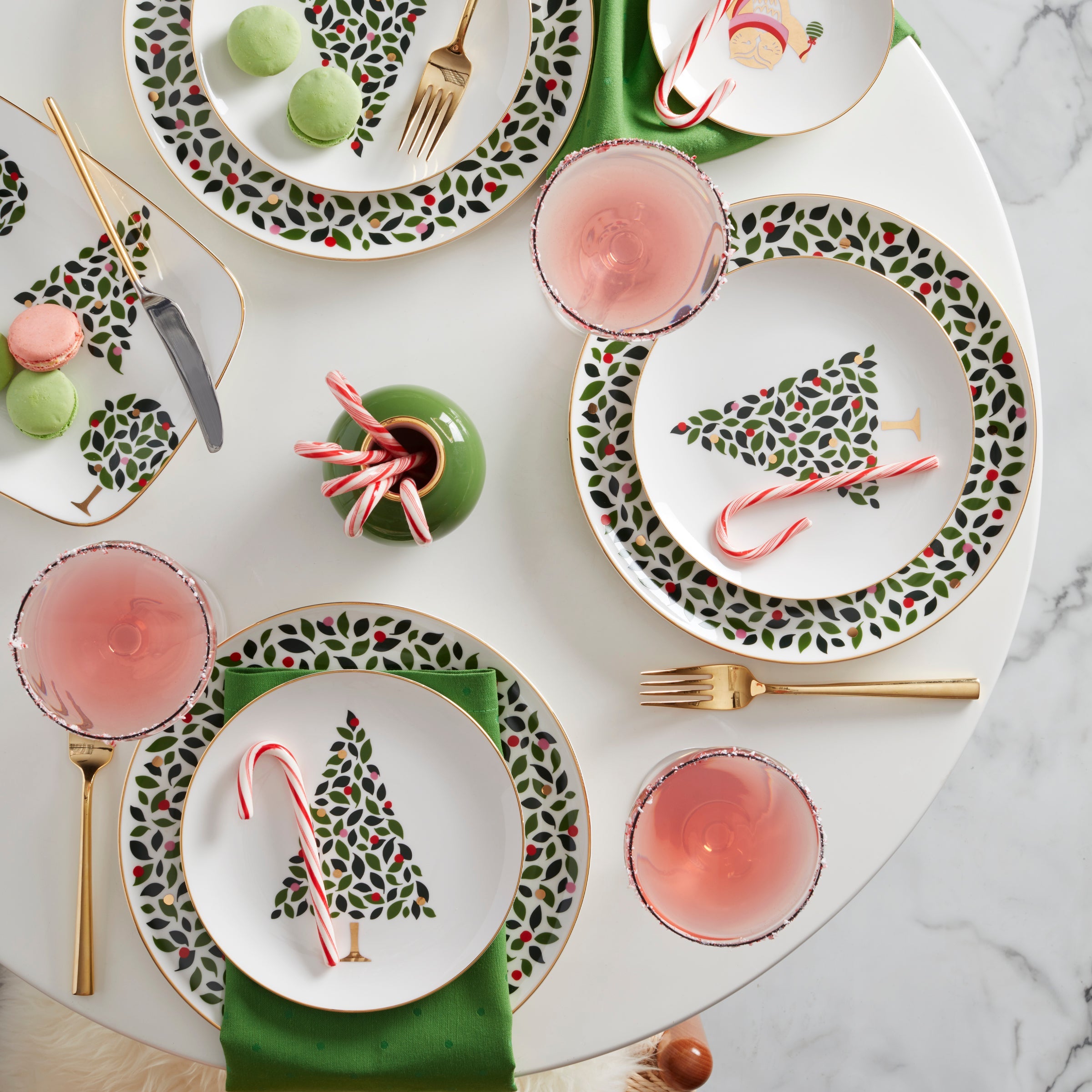 Alternative view of Evergreen Dinner Plates   Set of 4