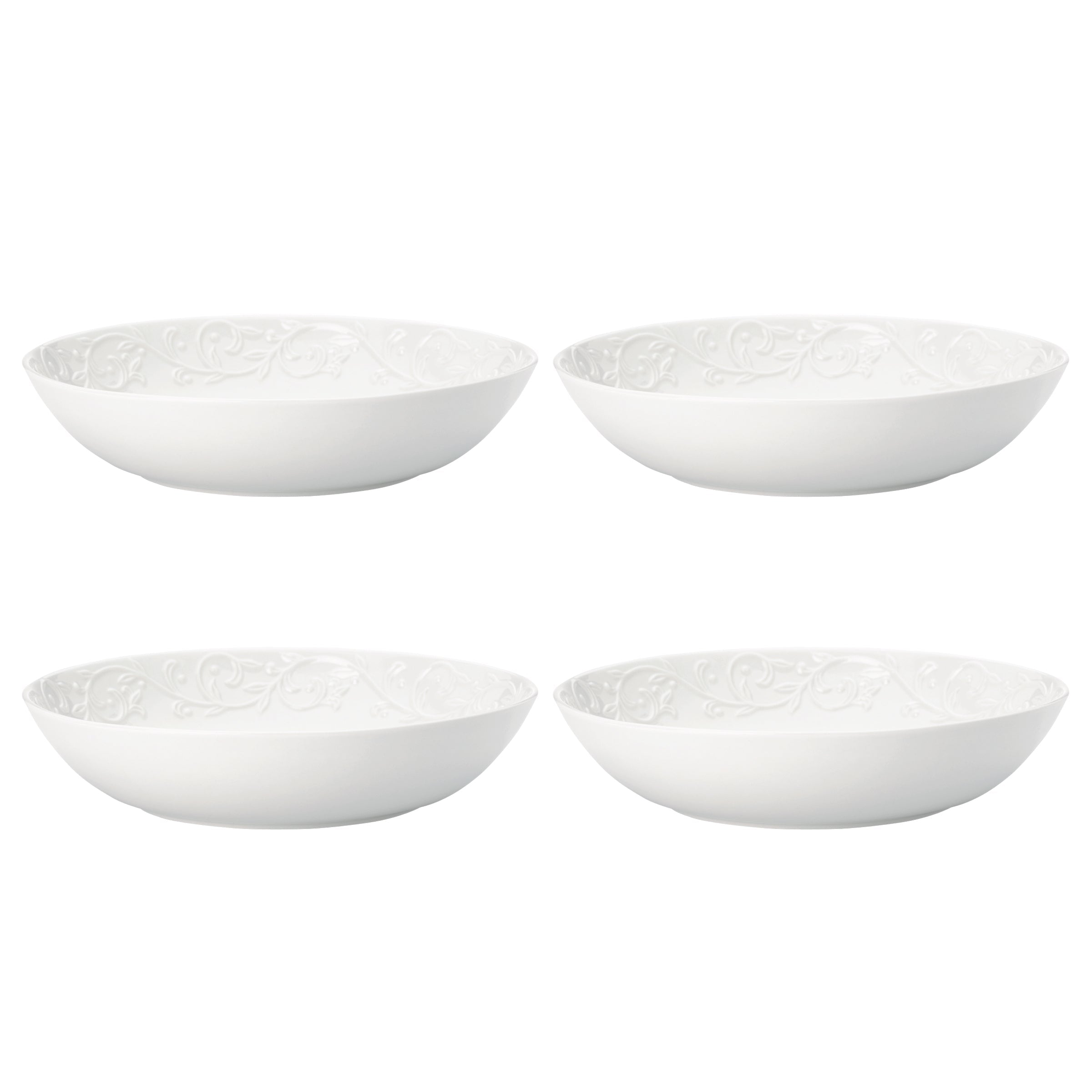 Opal Innocence Carved Pasta Bowls   Set of 4