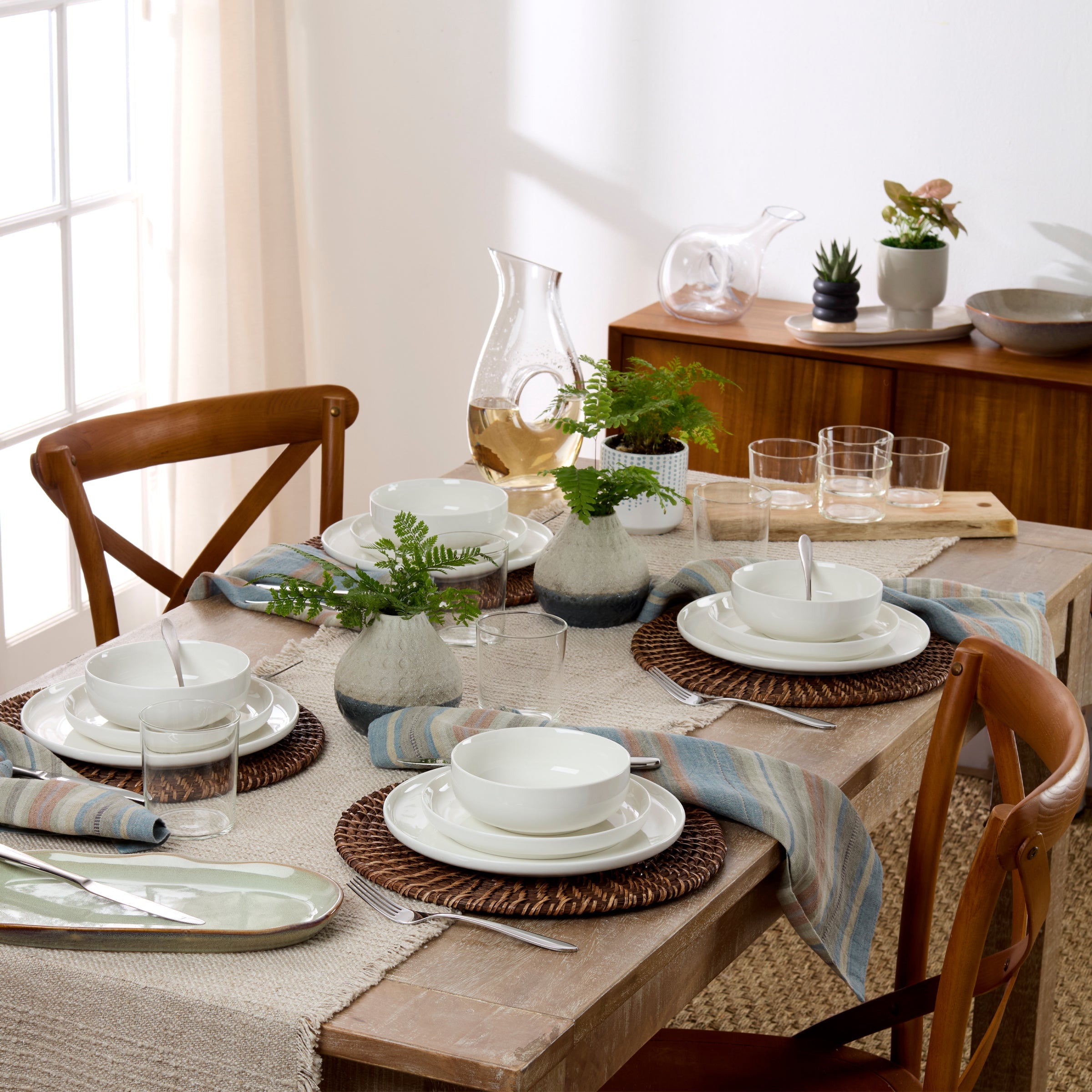 Alternative view of 24 Seven White 12 Piece Dinnerware Set
