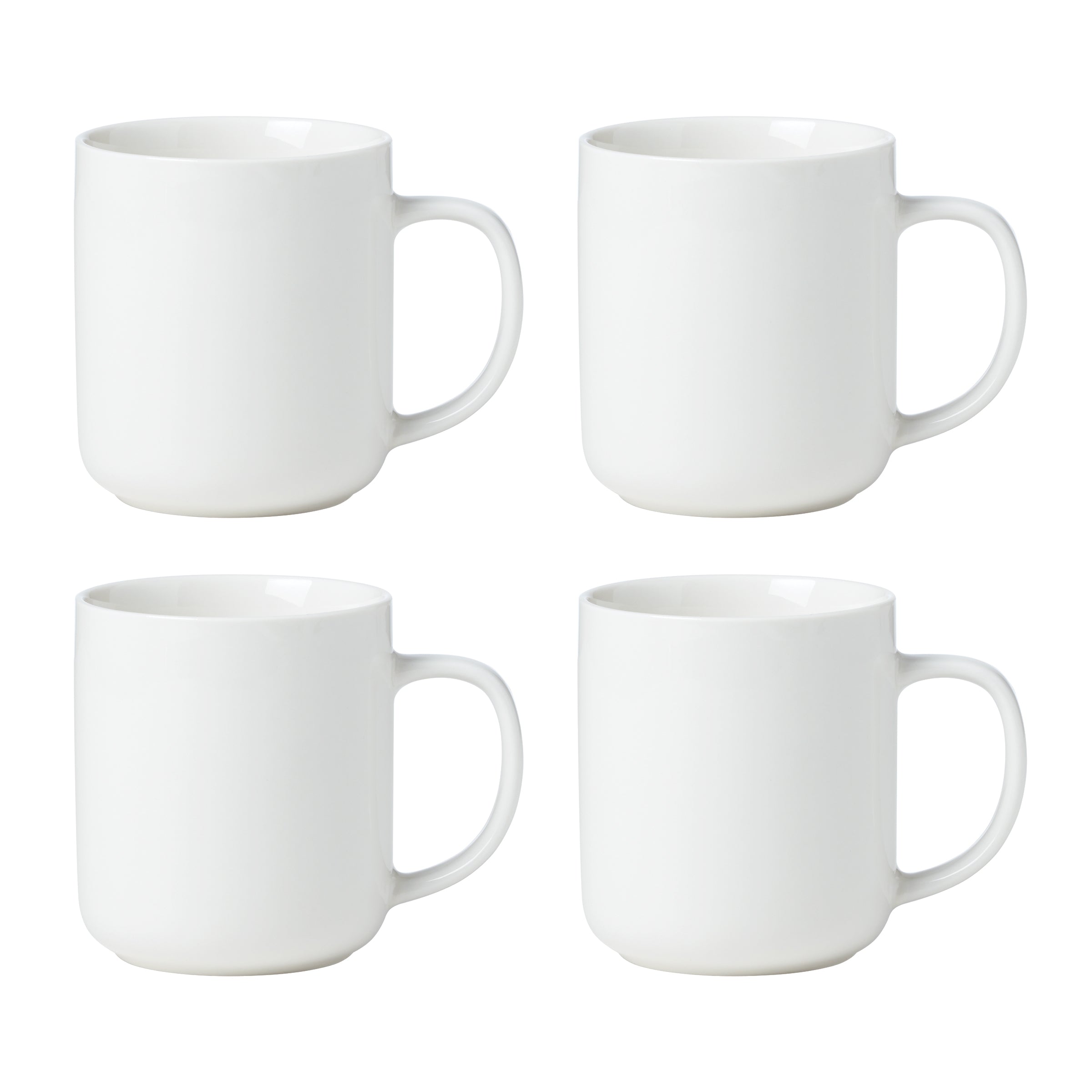 24 Seven White Mugs Set of 4