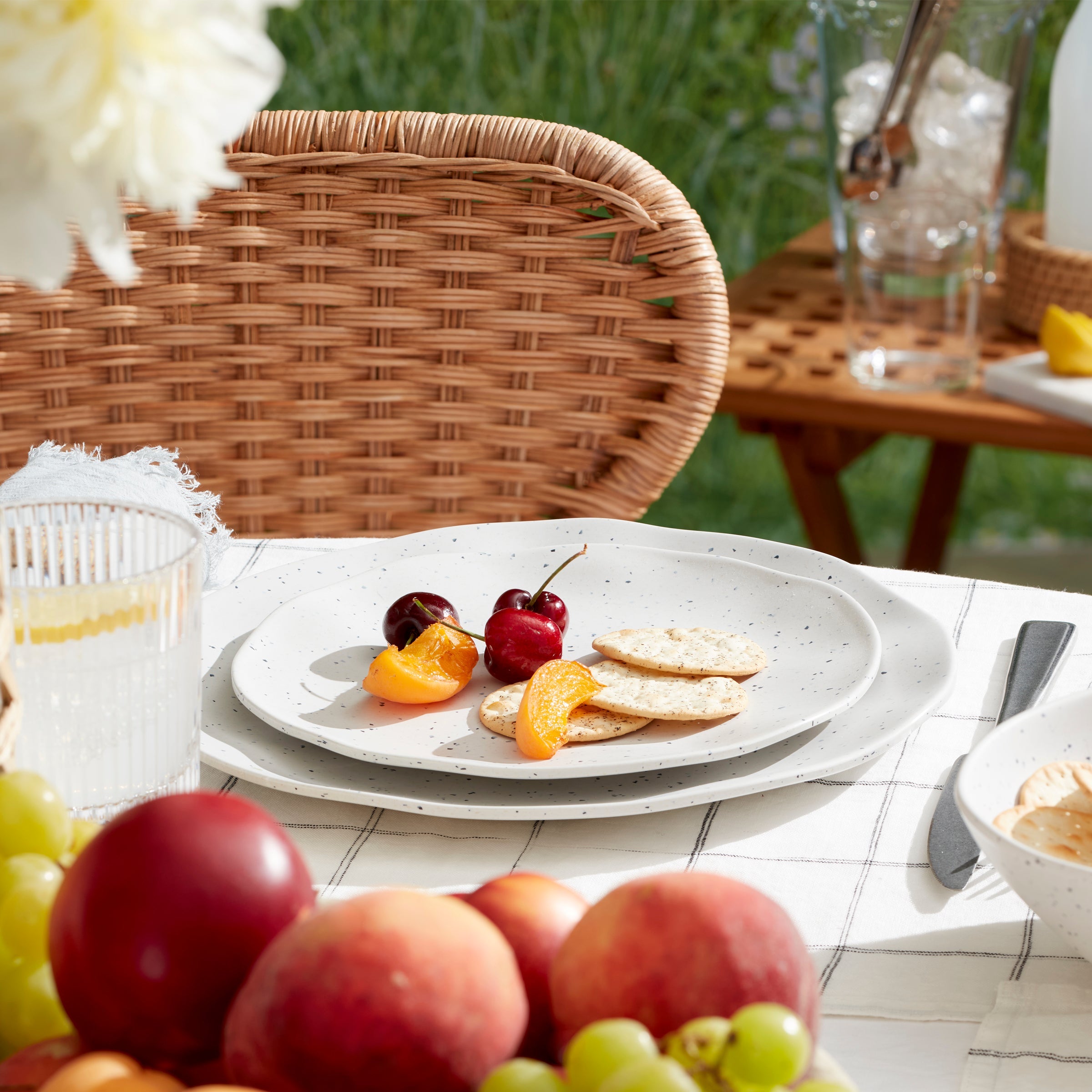 Terrazzo Melamine Cream 12 Piece Dinnerware Set - Image 6