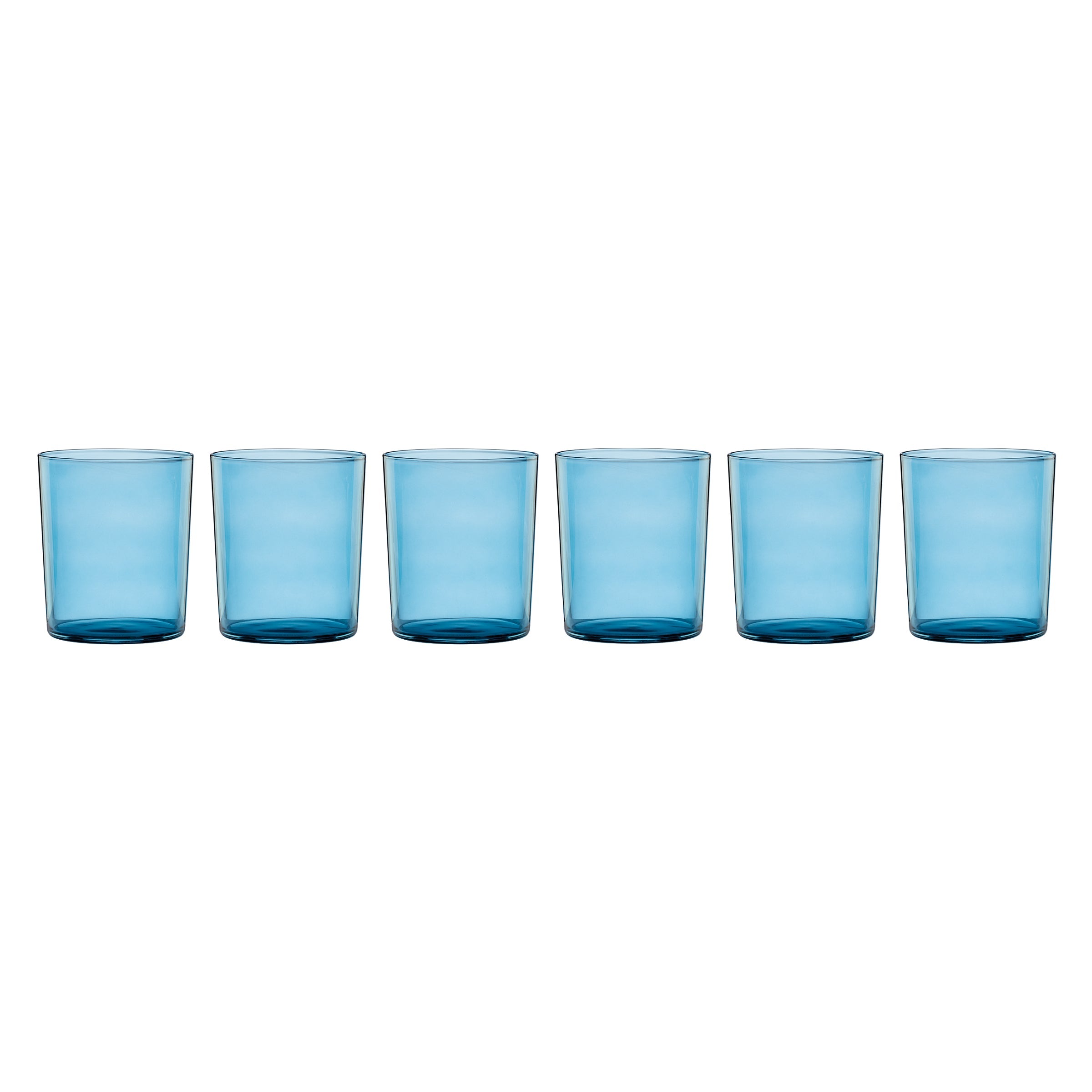 Stackable Blue Tall Glasses Set Of 6