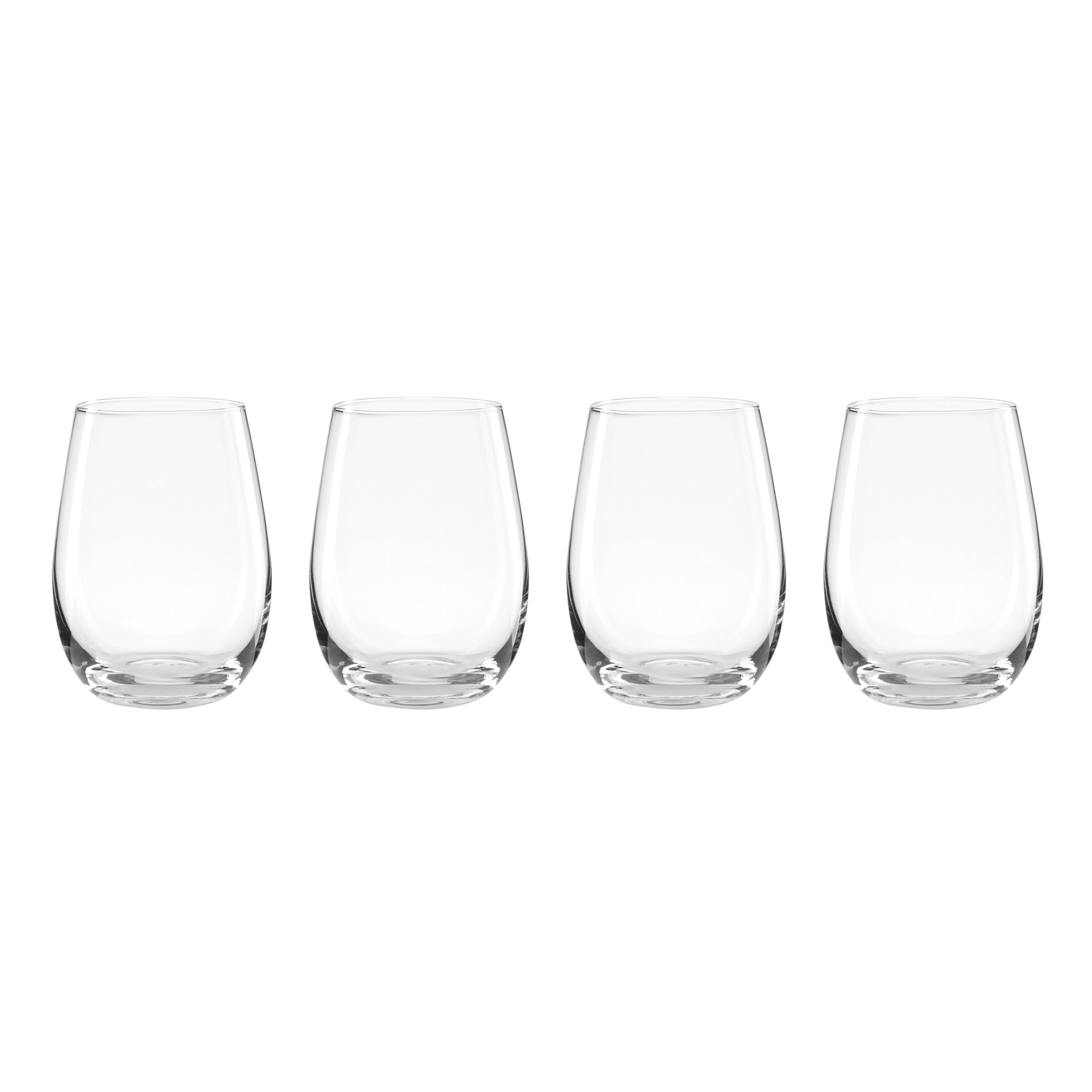 5 O'Clock Stemless Wine Glasses Set Of 4