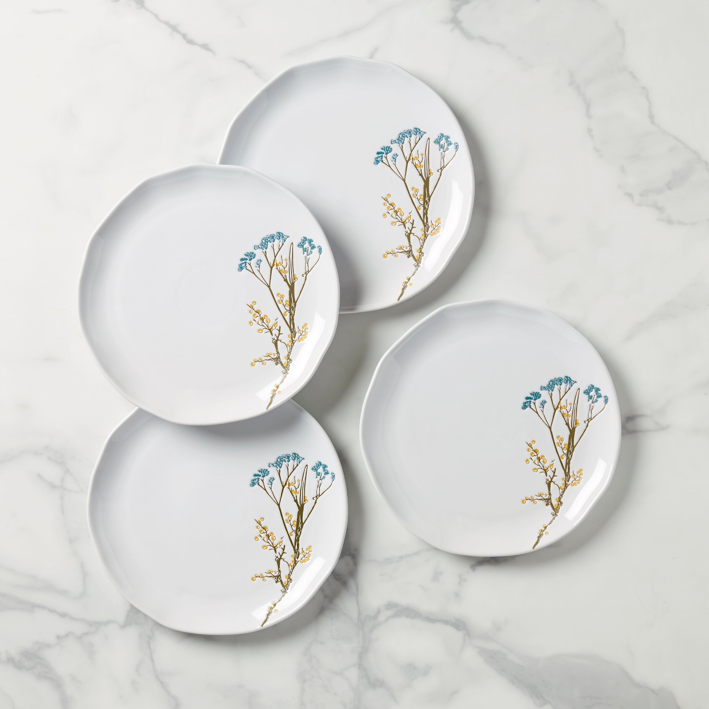 Wildflowers Dinner Plates   Set for 4