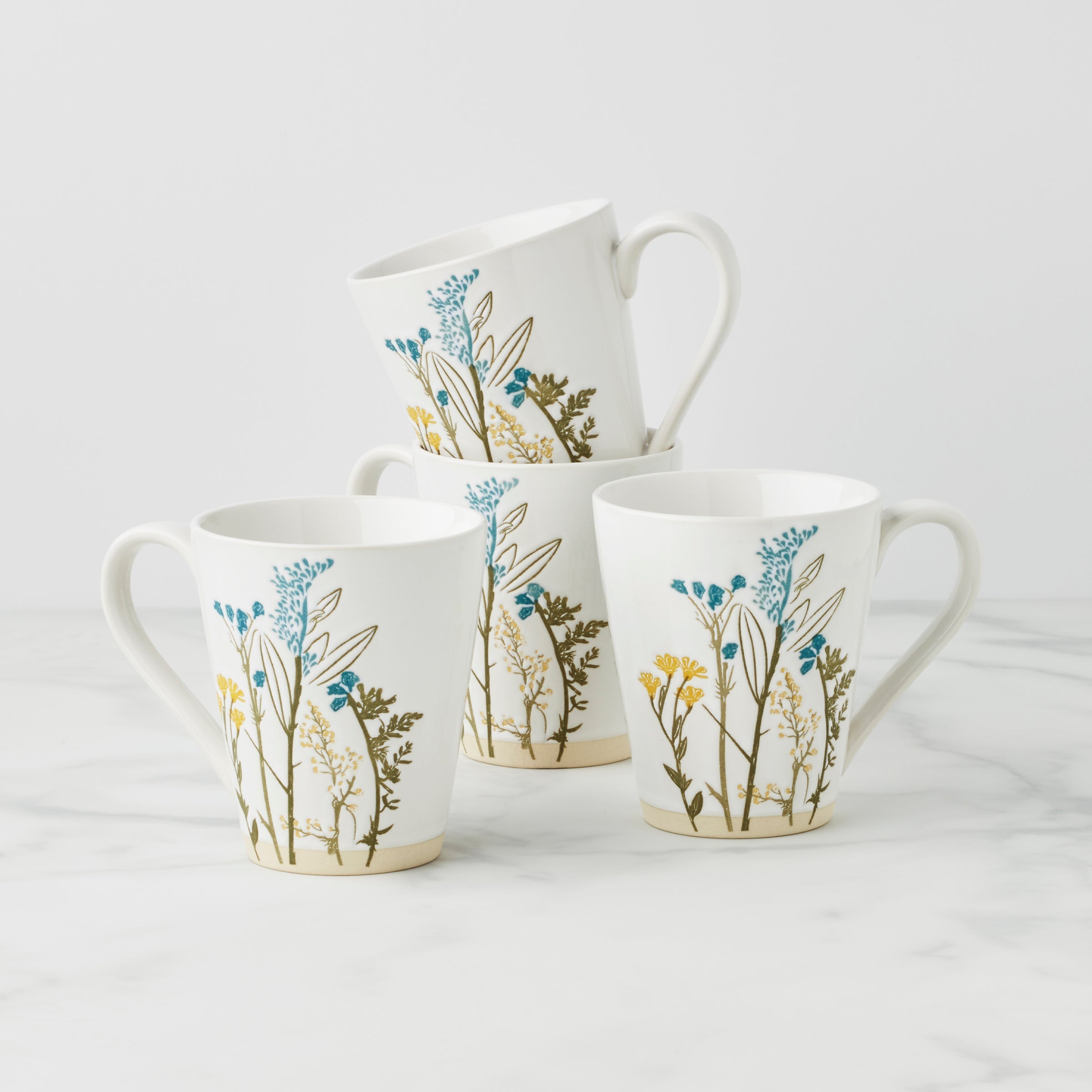 Wildflowers Mugs   Set of 4