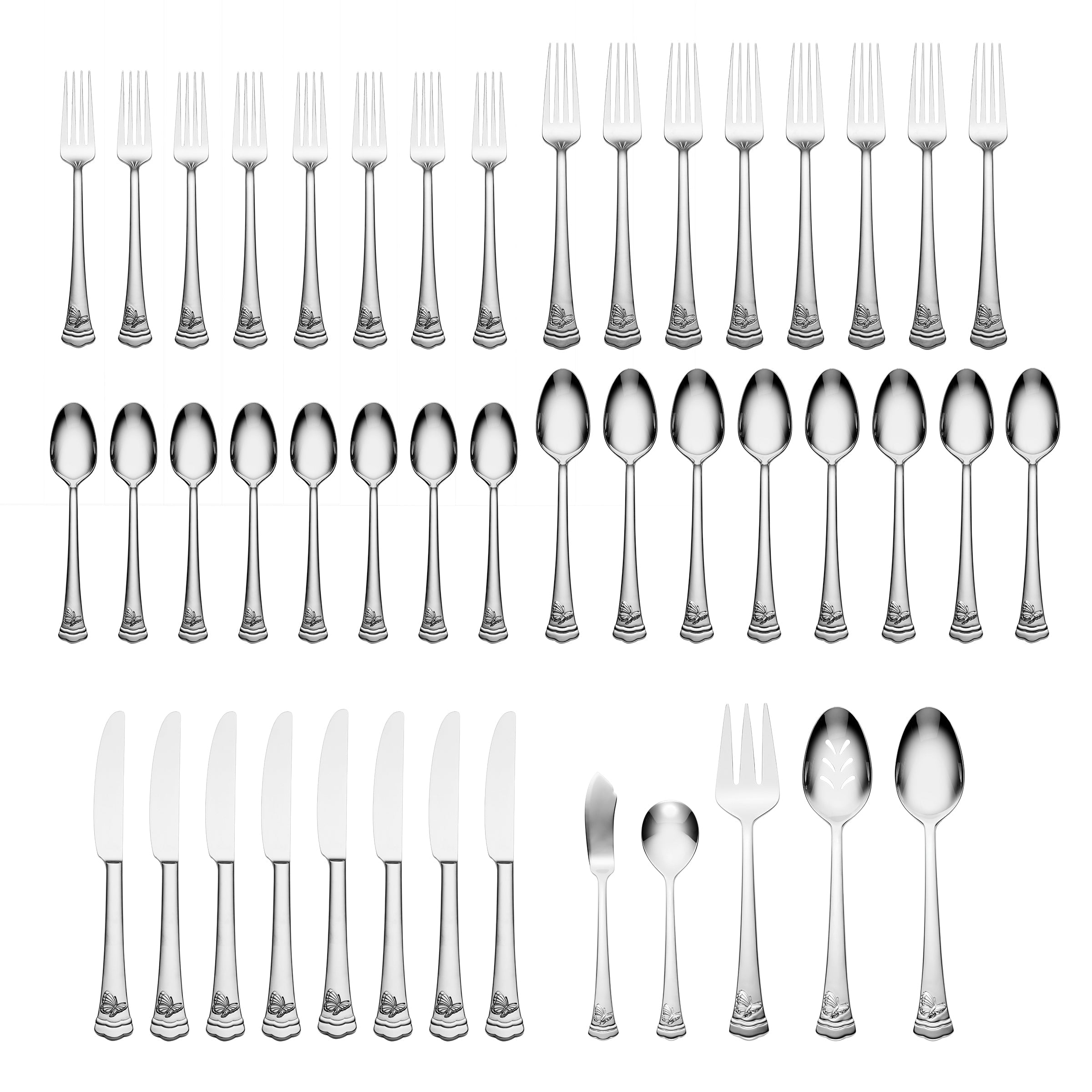 Butterfly Meadow II Mirror 65 Piece Flatware Set - Image 2