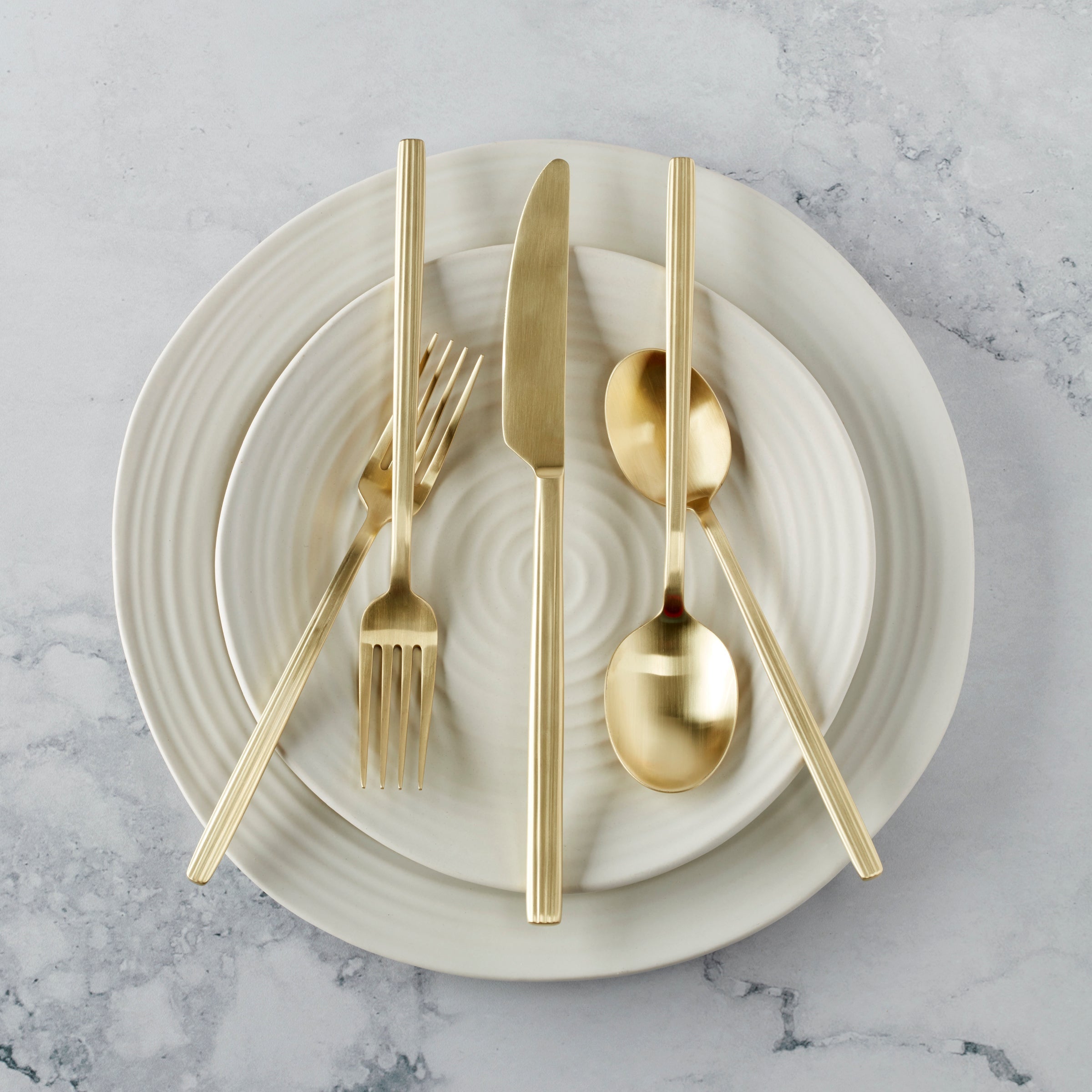 Dean Champagne Satin 20 Piece Flatware Set - Image 4