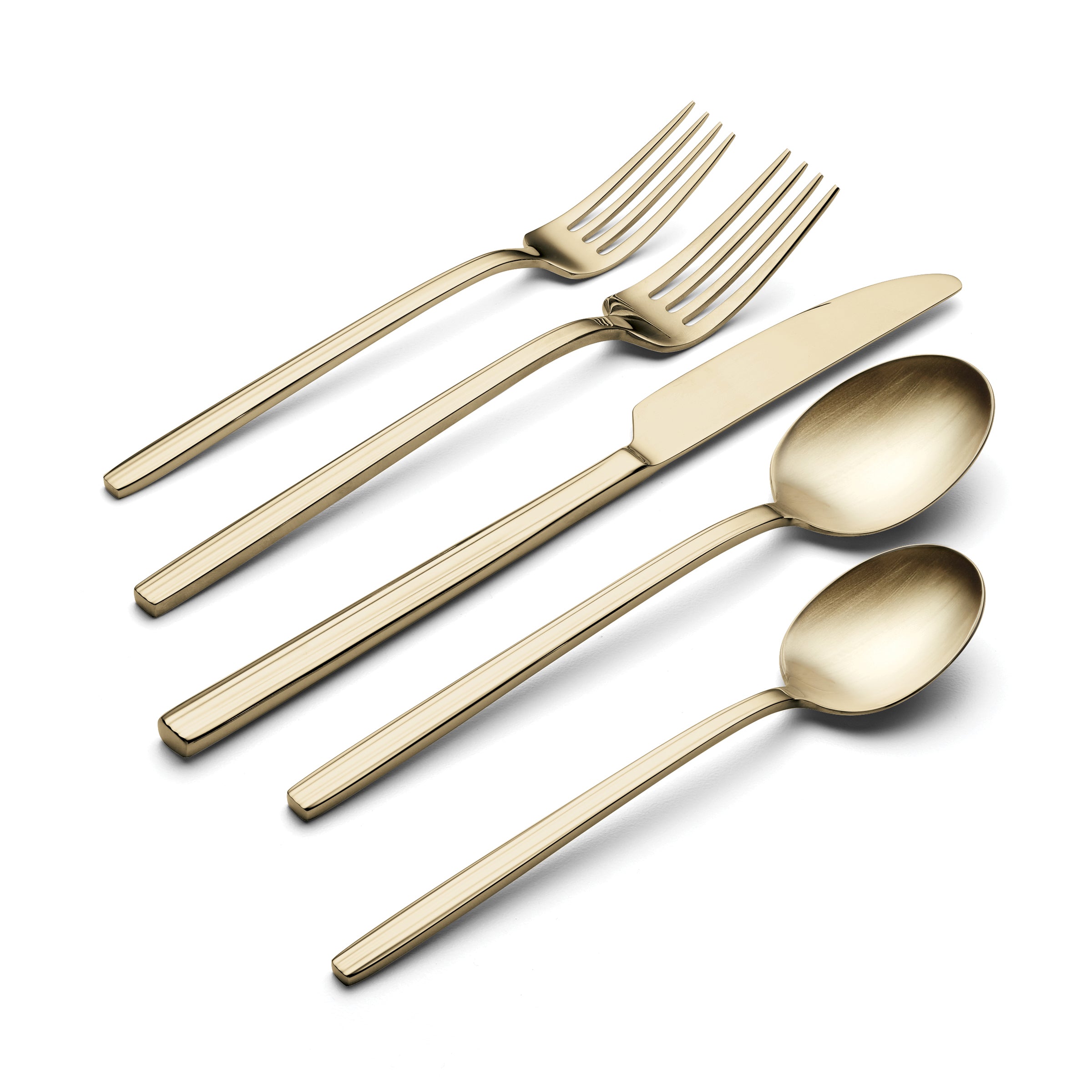Dean Champagne Satin 20 Piece Flatware Set - Image 3