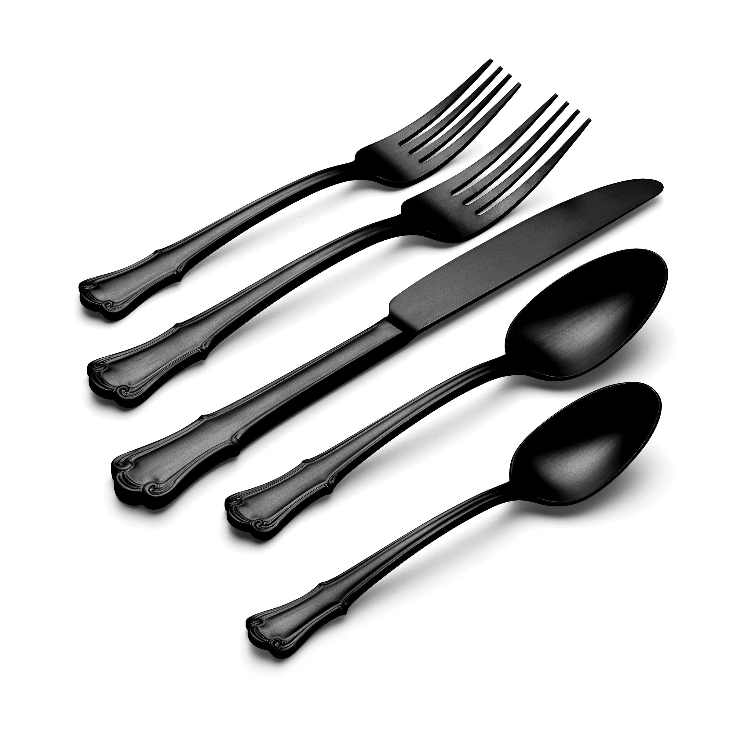 Alternative view of James Street Black Satin 20 Piece Flatware Set