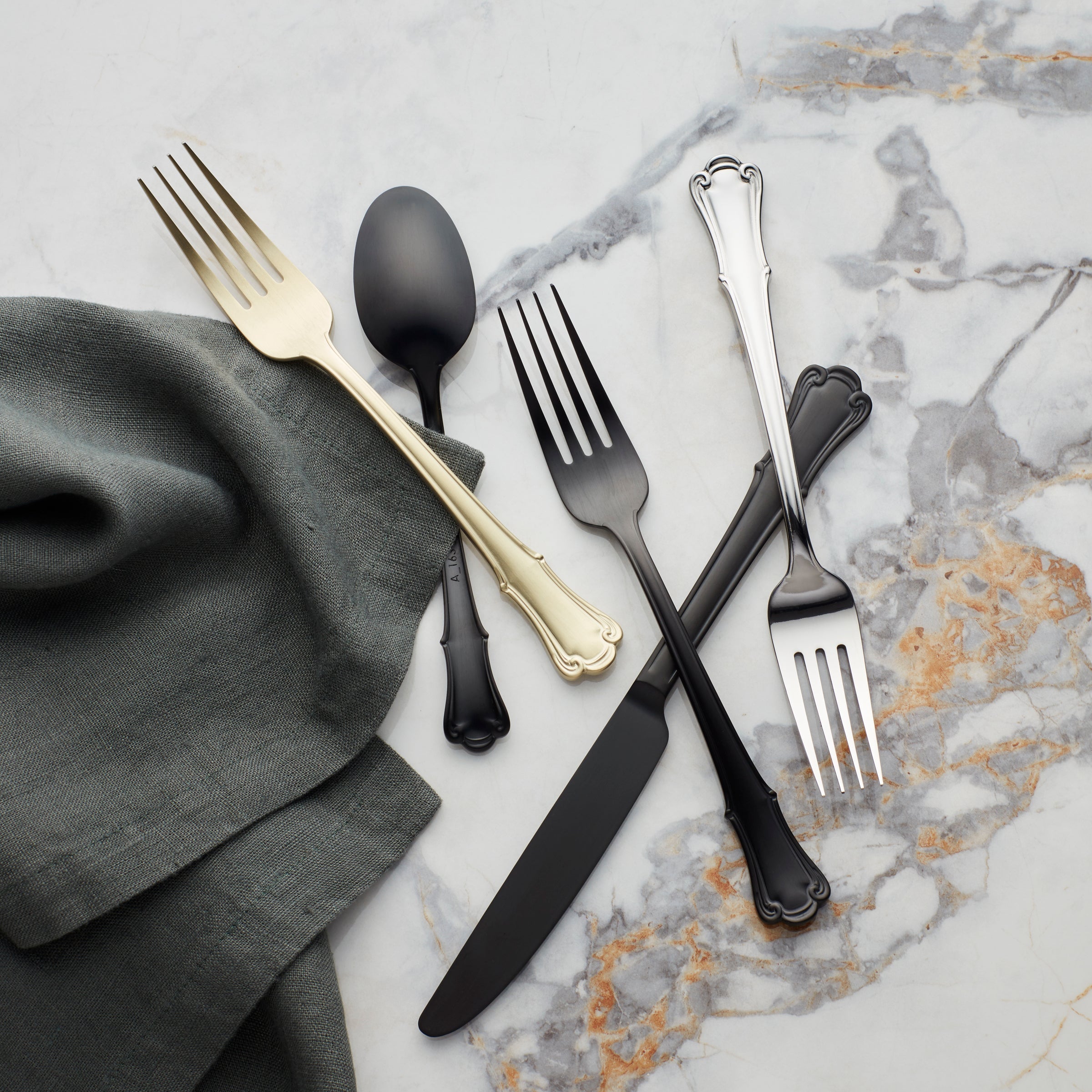 James Street Champagne Satin 20 Piece Flatware Set - Image 4