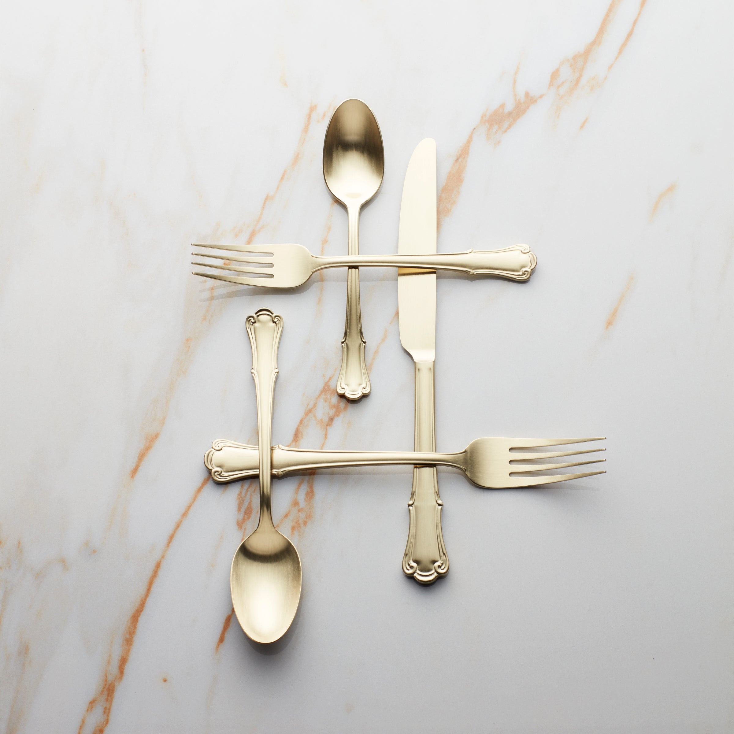 James Street Champagne Satin 20 Piece Flatware Set - Image 3