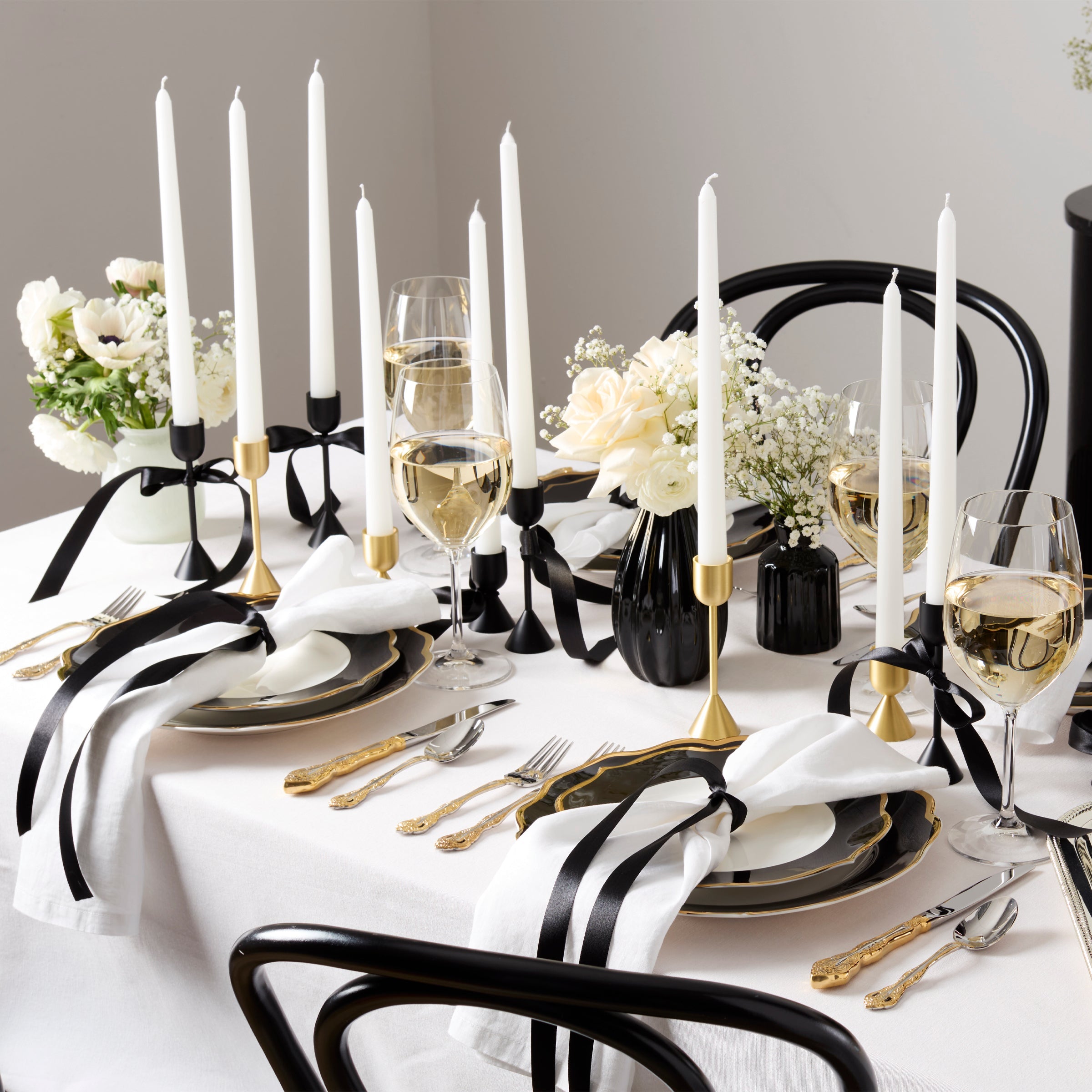 Alternative view of Contempo Luxe Black Dinner Plates   Set of 4