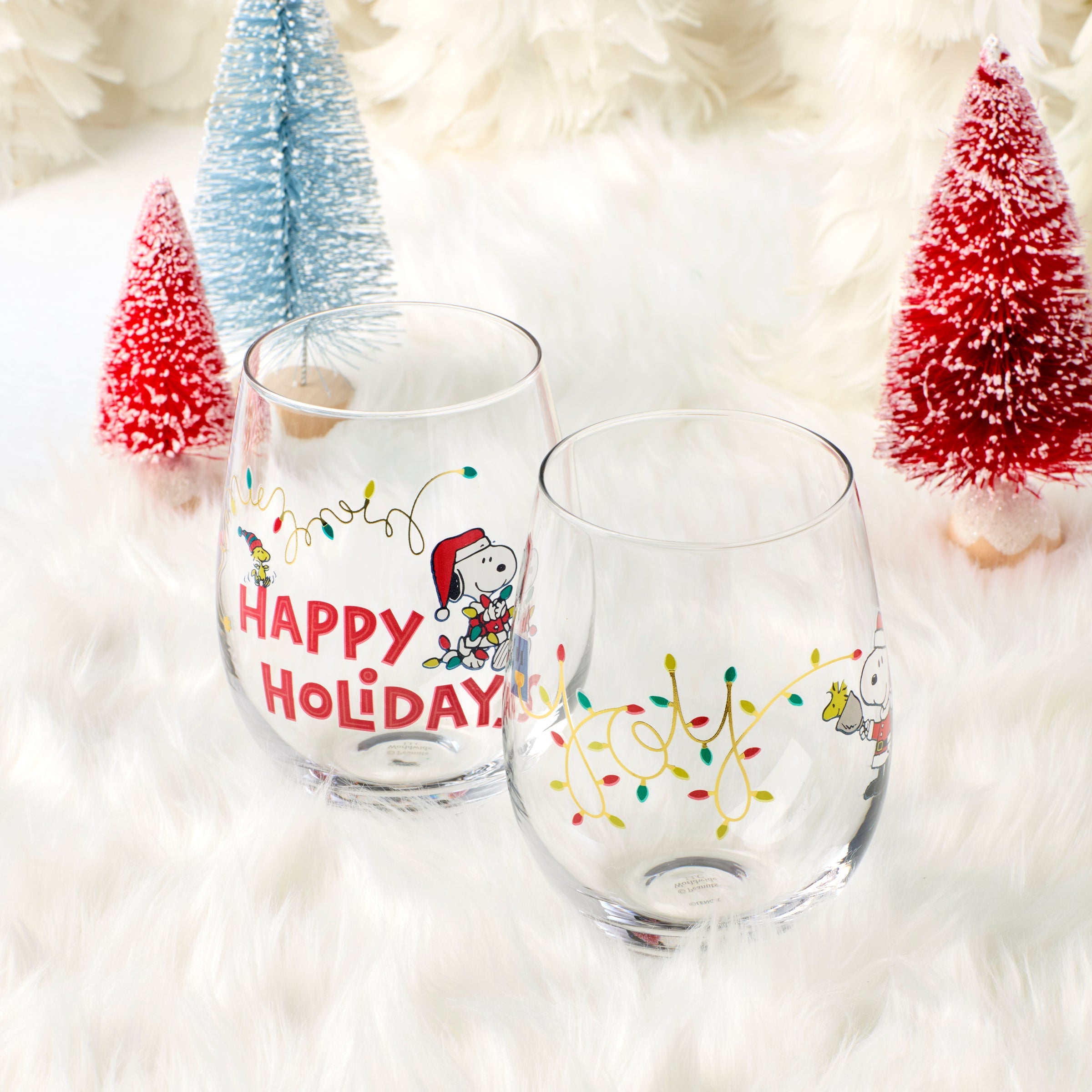Snoopy Christmas Glass Tumblers Set Of 4 - Image 3