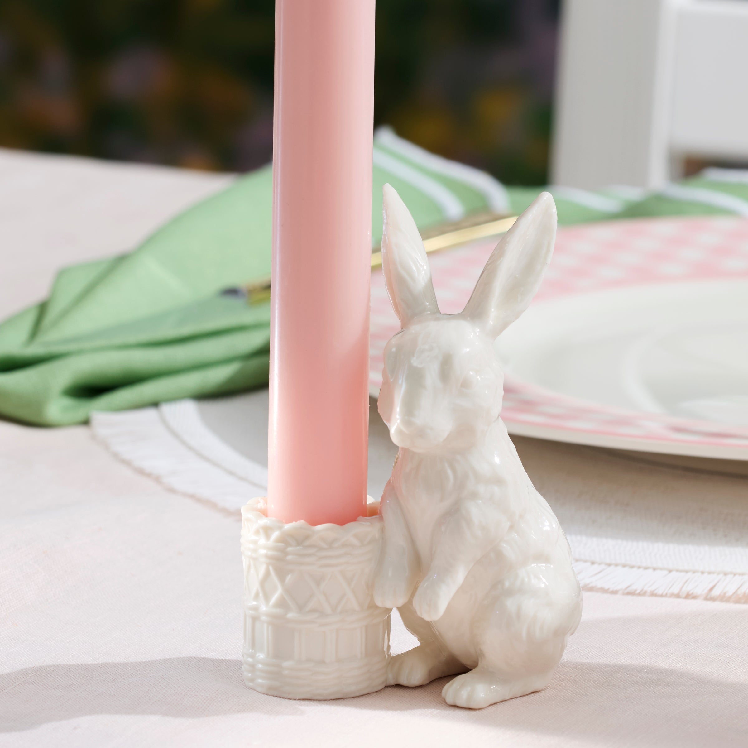 Wicker Creek Bunny Candle Holders Set of 2 - Image 3