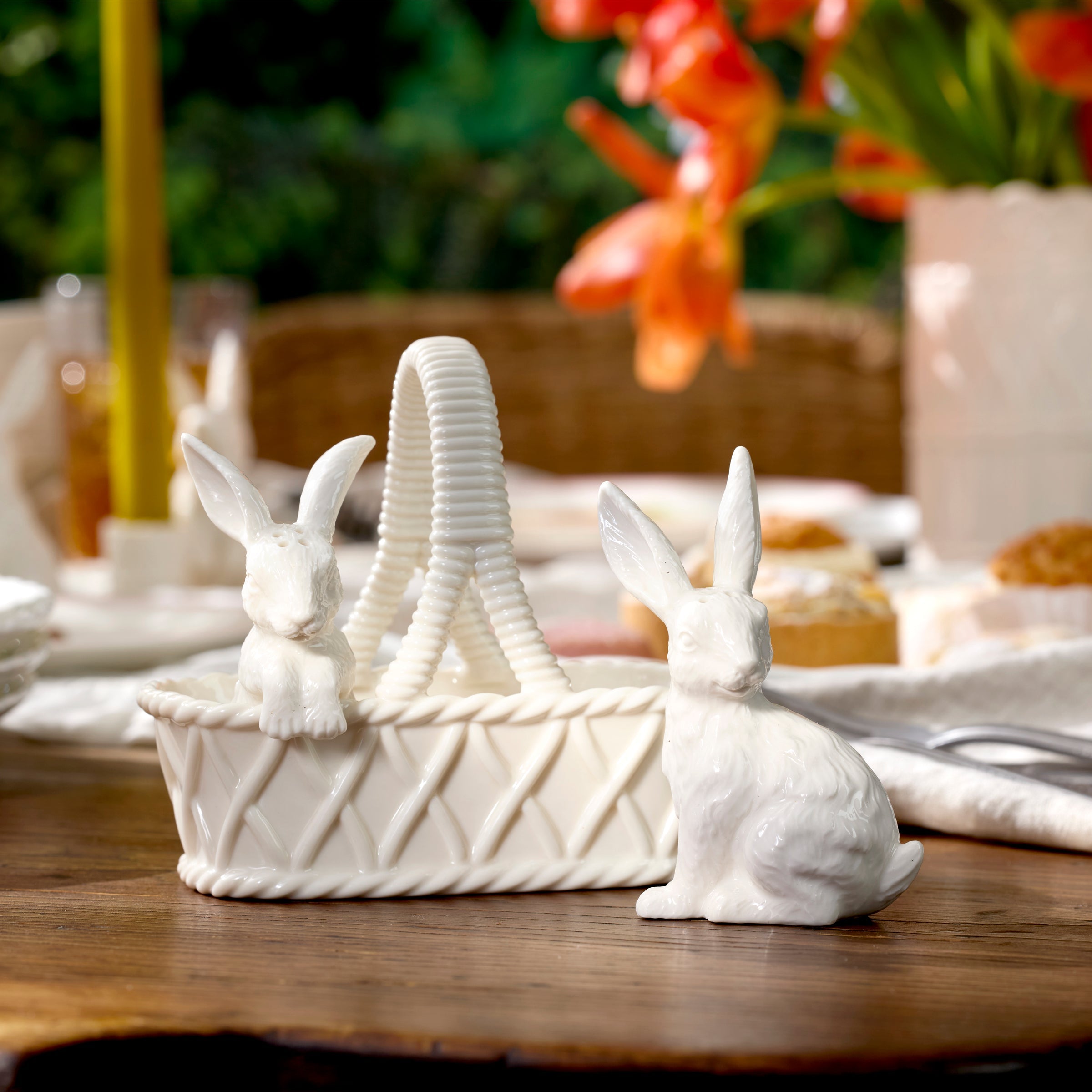 Alternative view of Wicker Creek Bunny Salt & Pepper Set