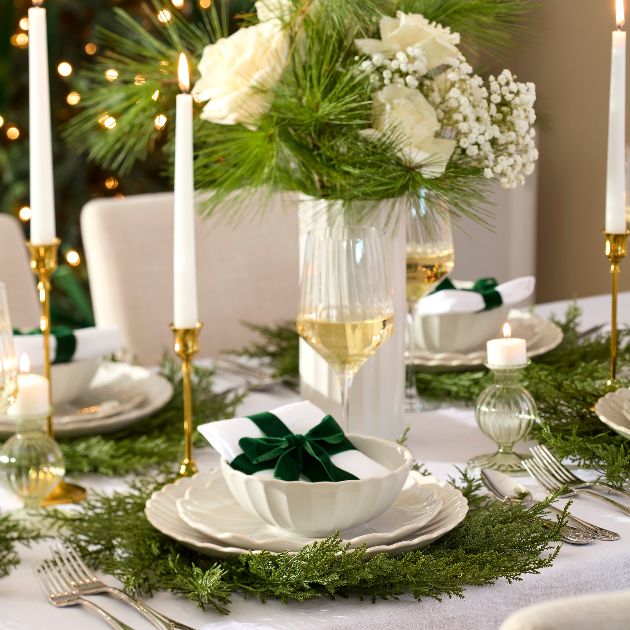 French Perle Scallop White 12 Piece Dinnerware Set - Image 8