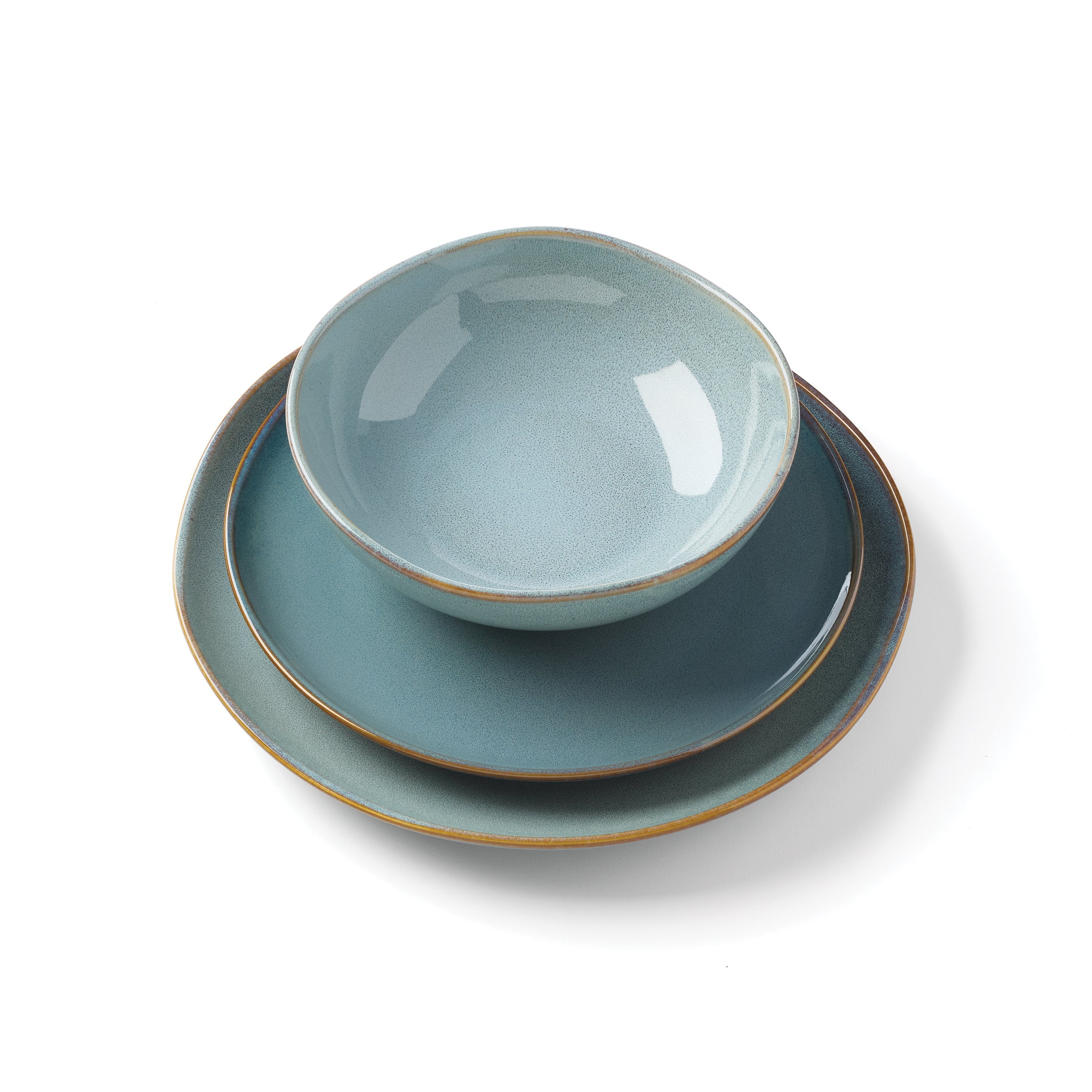 Organic Shades Blue 12 Piece Dinnerware Set - Image 6