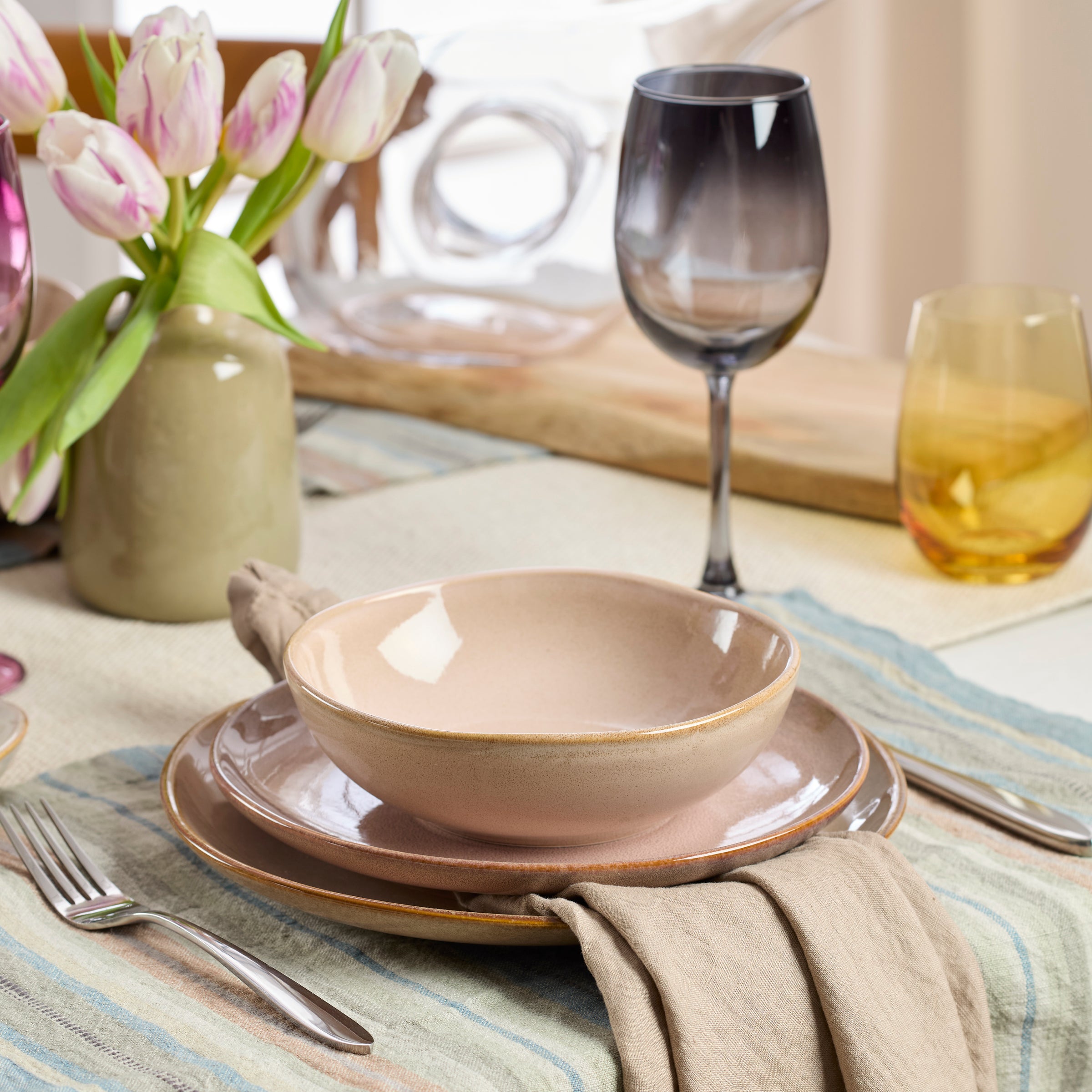 Organic Shades Clay 12 Piece Dinnerware Set - Image 3
