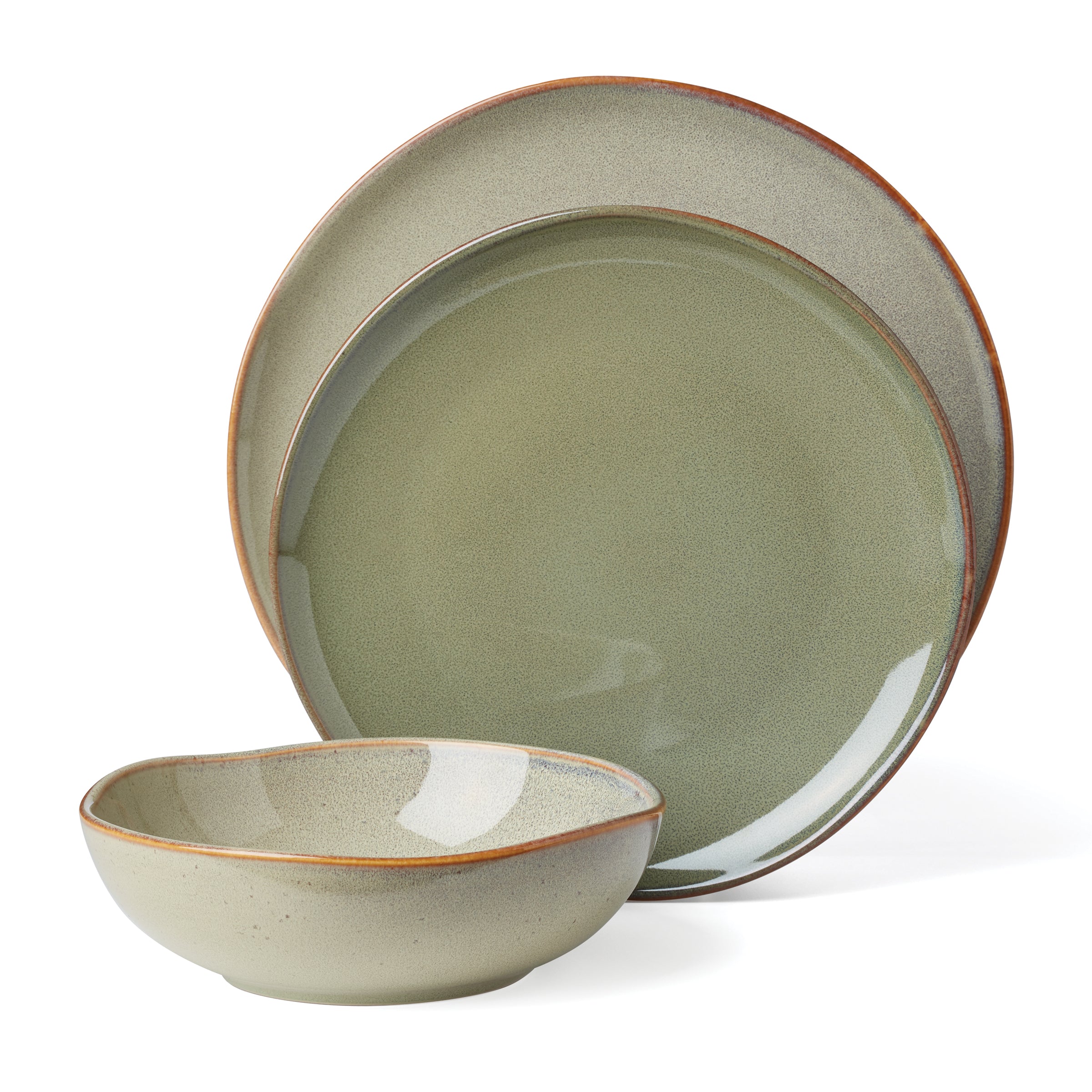 Organic Shades Sage 12 Piece Dinnerware Set - Image 5