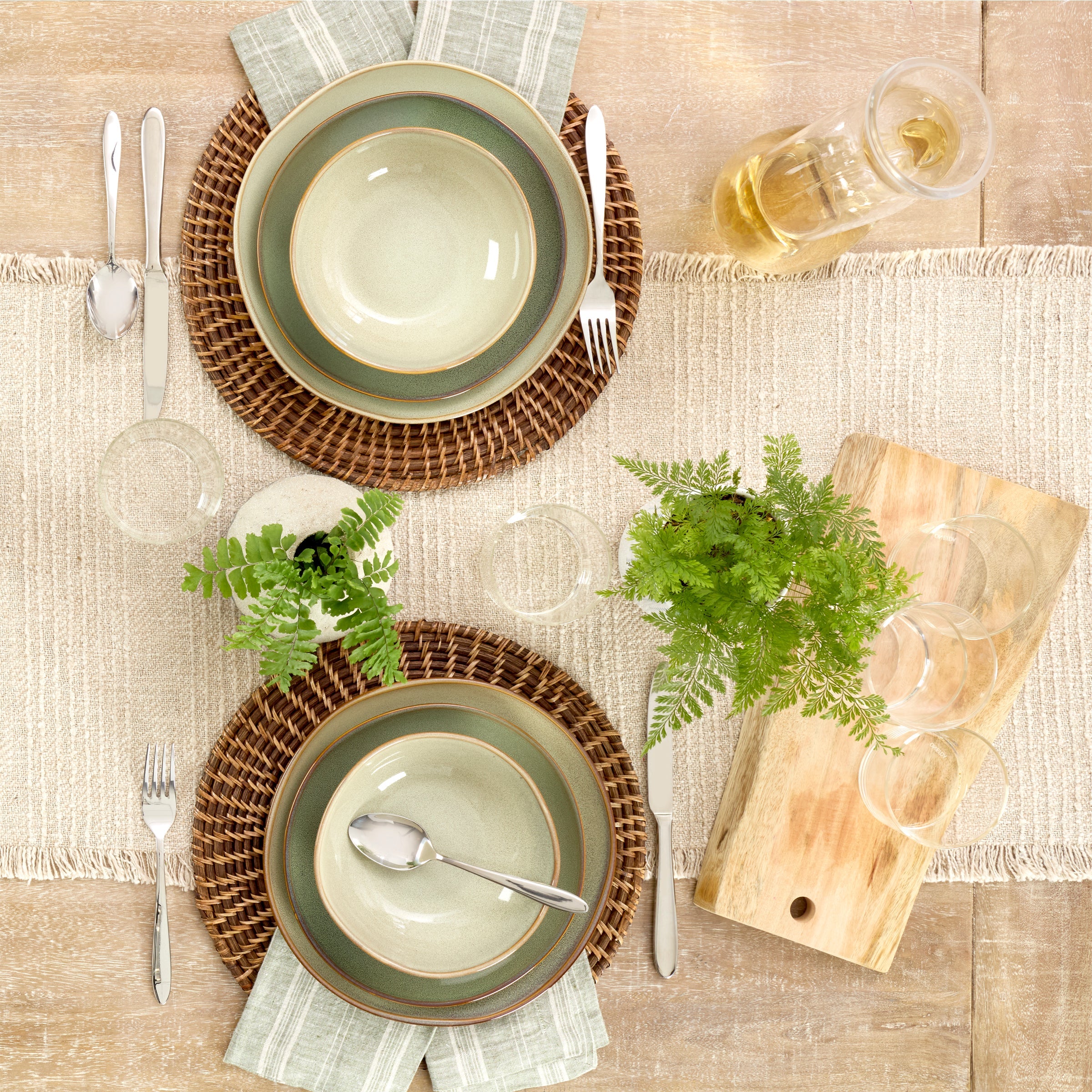 Organic Shades Sage 12 Piece Dinnerware Set - Image 4