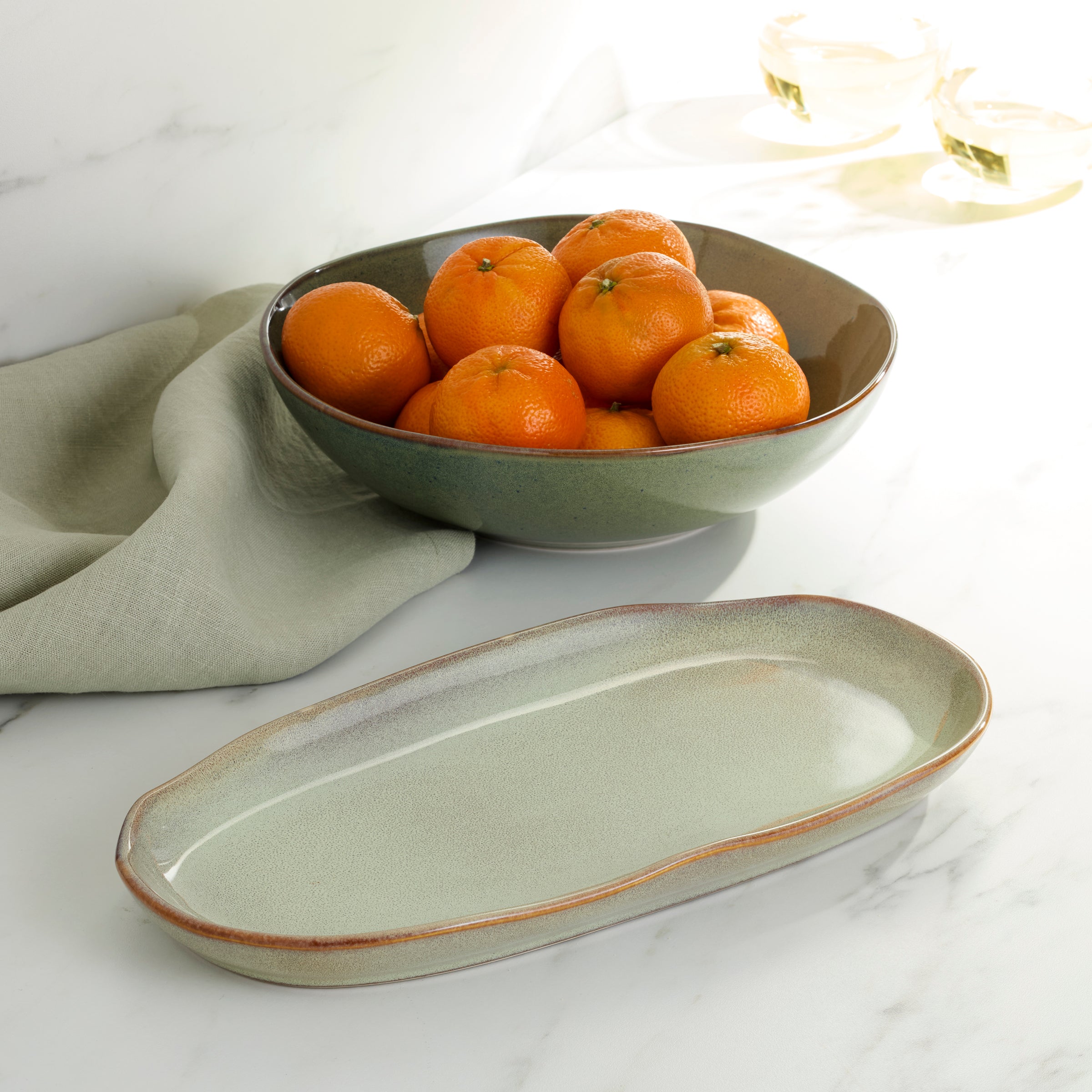 Organic Shades Green 2 Piece Serving Set - Image 2