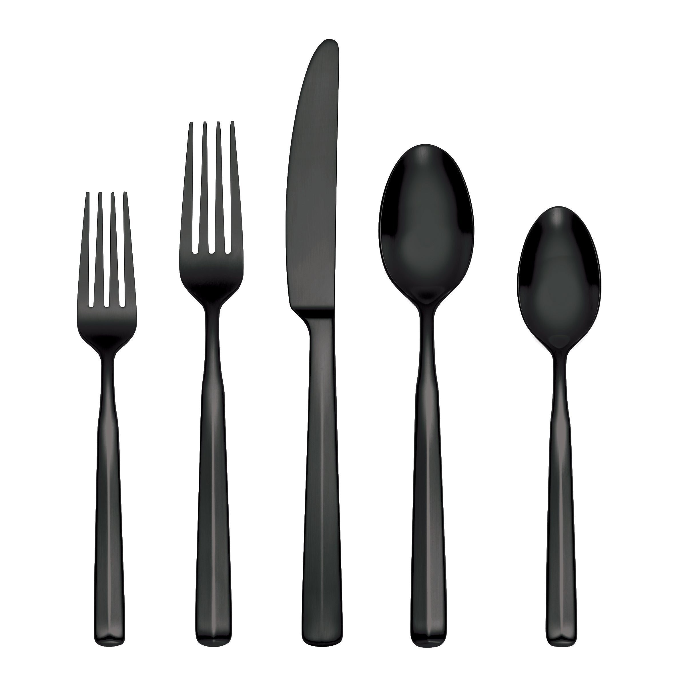 Ryder Black Satin 20 Piece Flatware Set