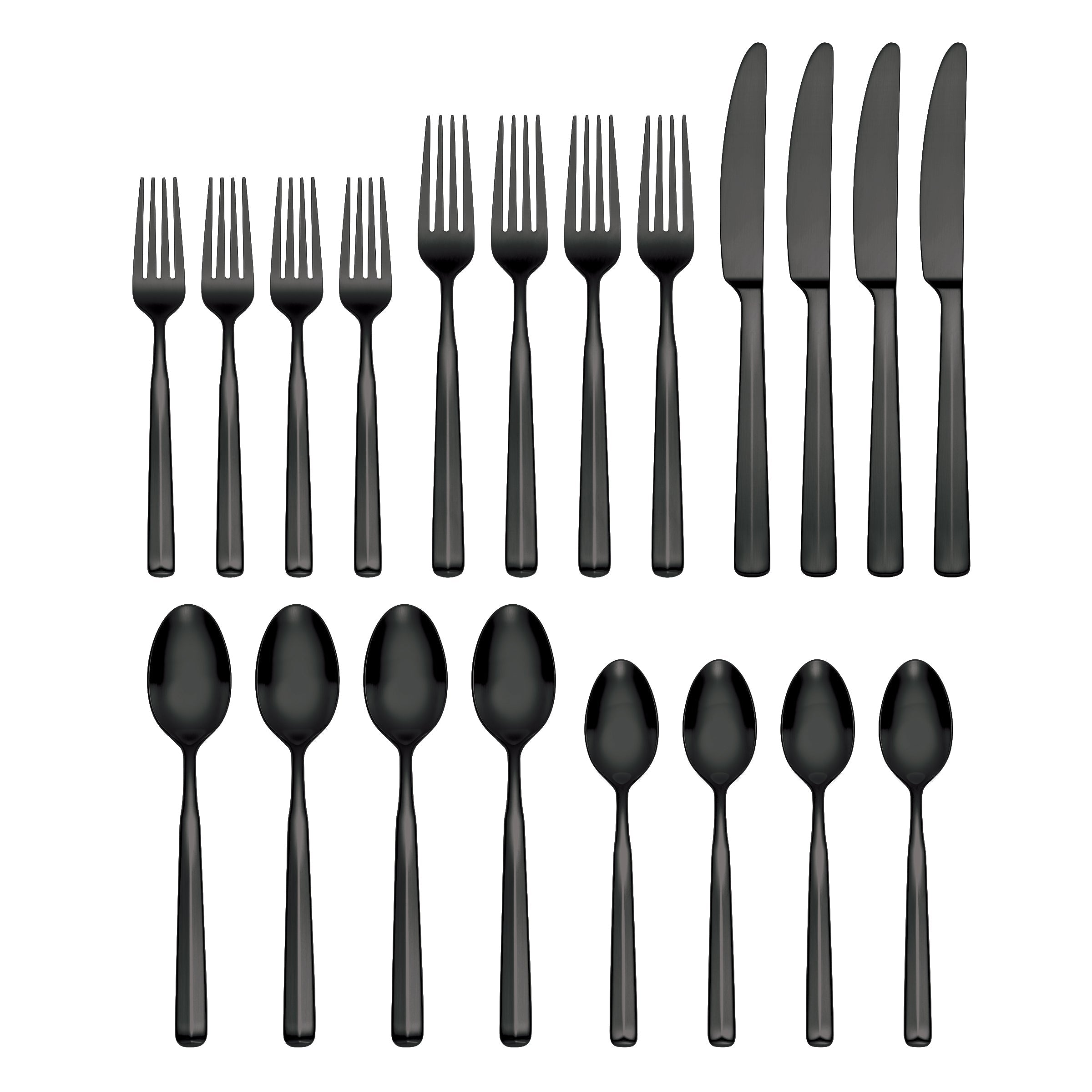 Alternative view of Ryder Black Satin 20 Piece Flatware Set