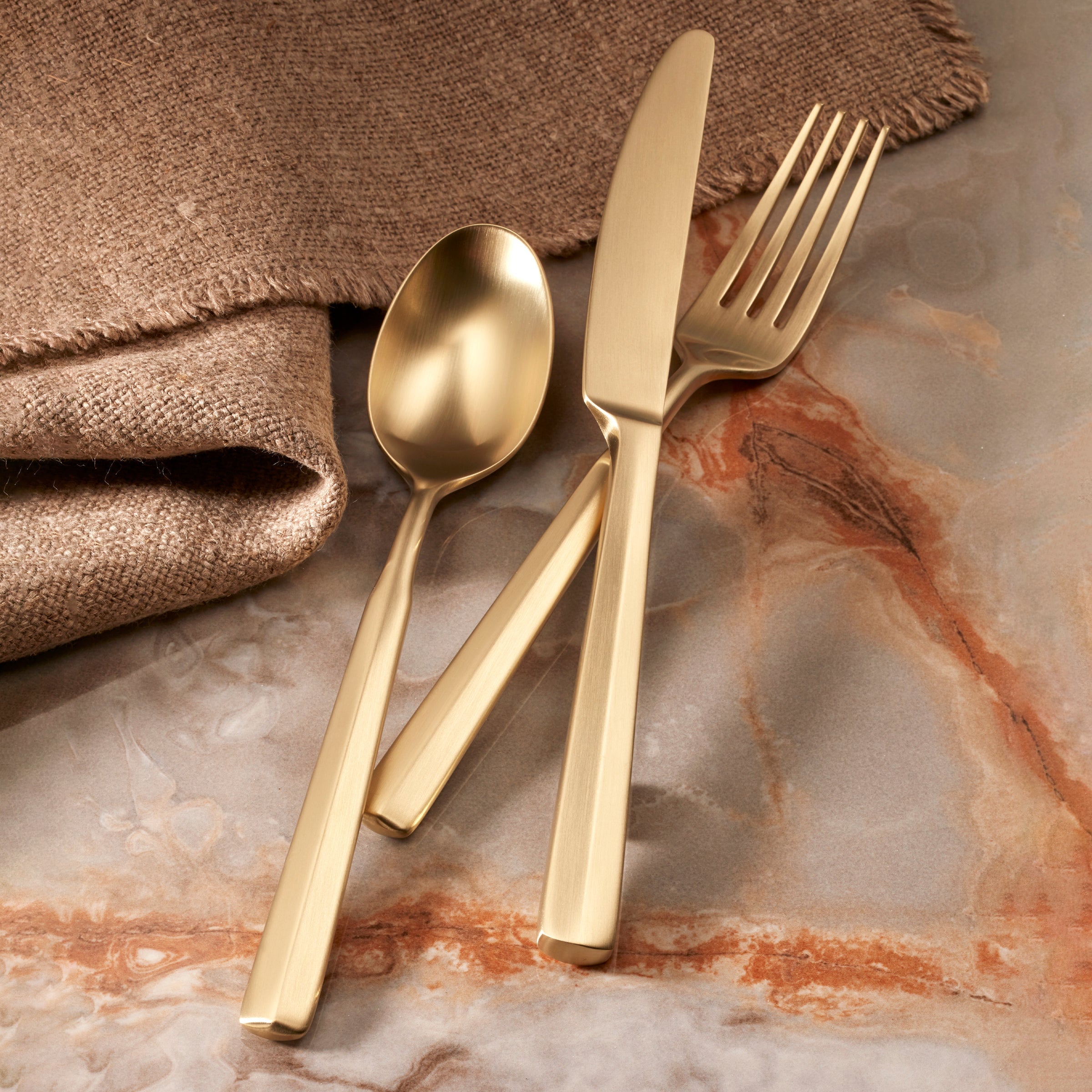 Alternative view of Ryder Champagne Satin 20 Piece Flatware Set