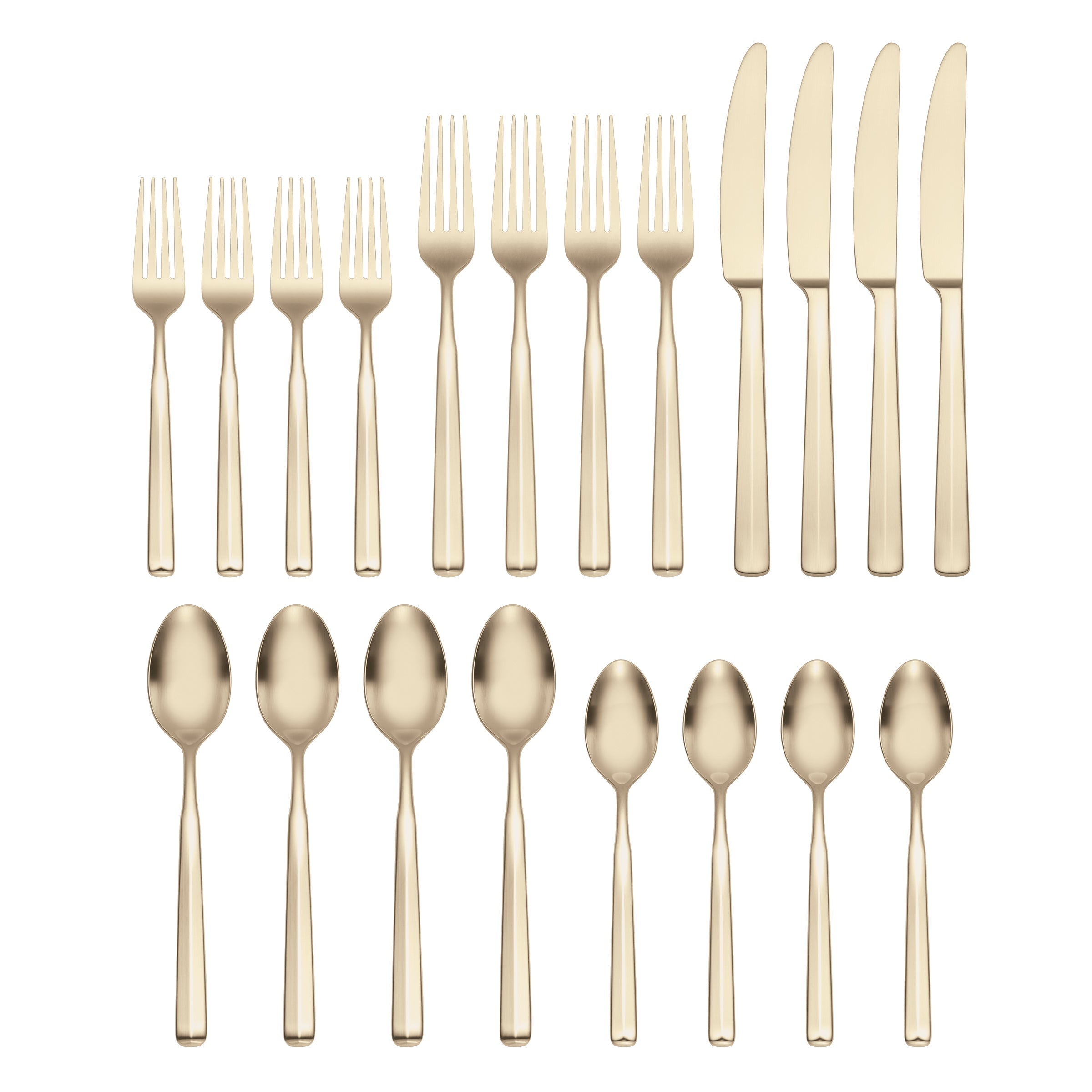 Ryder Champagne Satin 20 Piece Flatware Set - Image 3