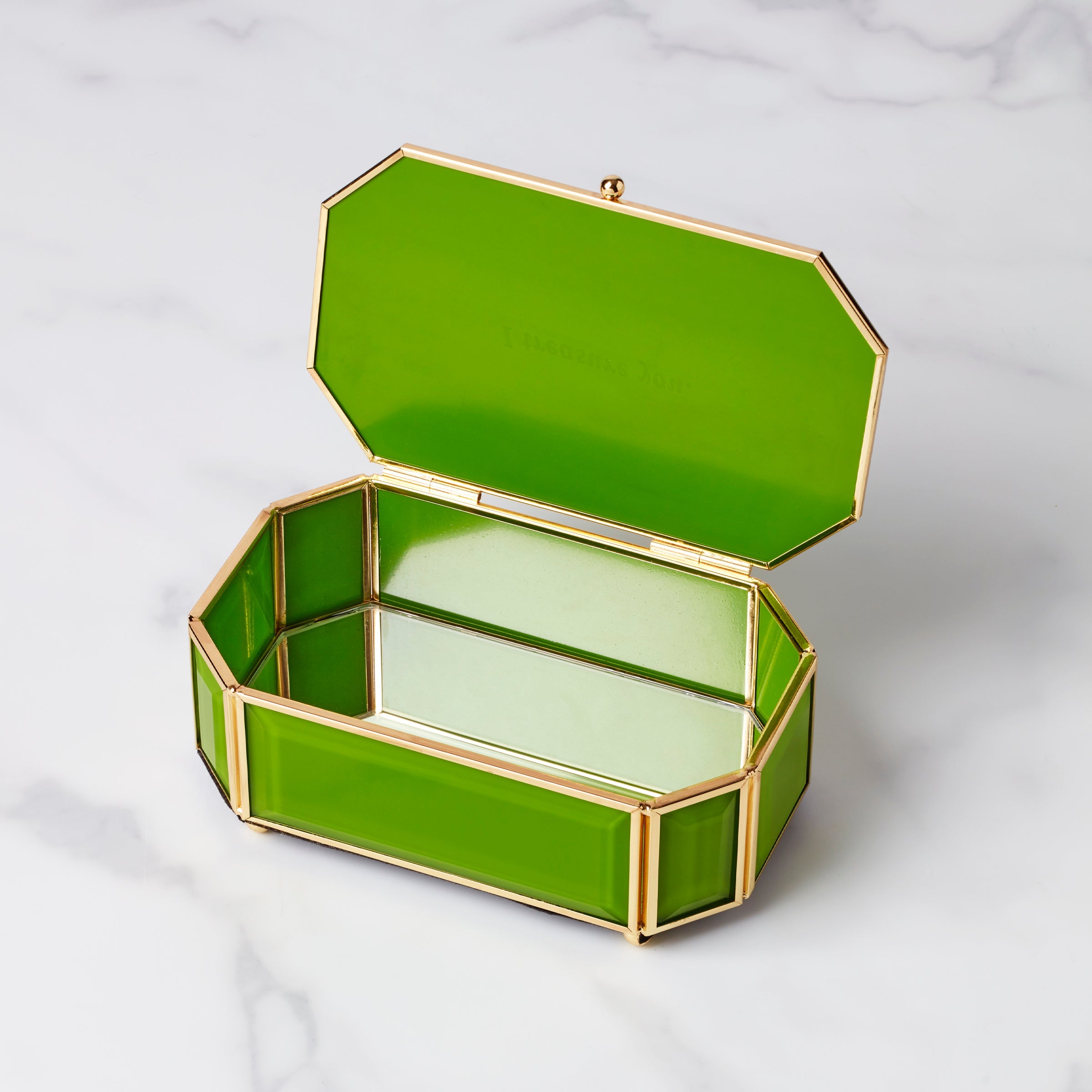 Alternative view of I Treasure You Green Jewelry Box