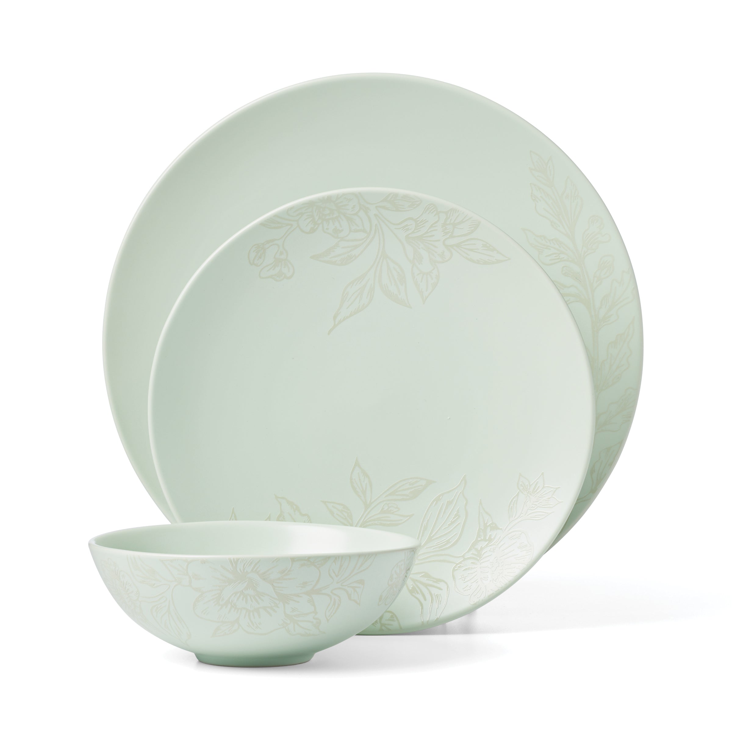 Alternative view of Roseto Soft Sage 12 Piece Dinnerware Set