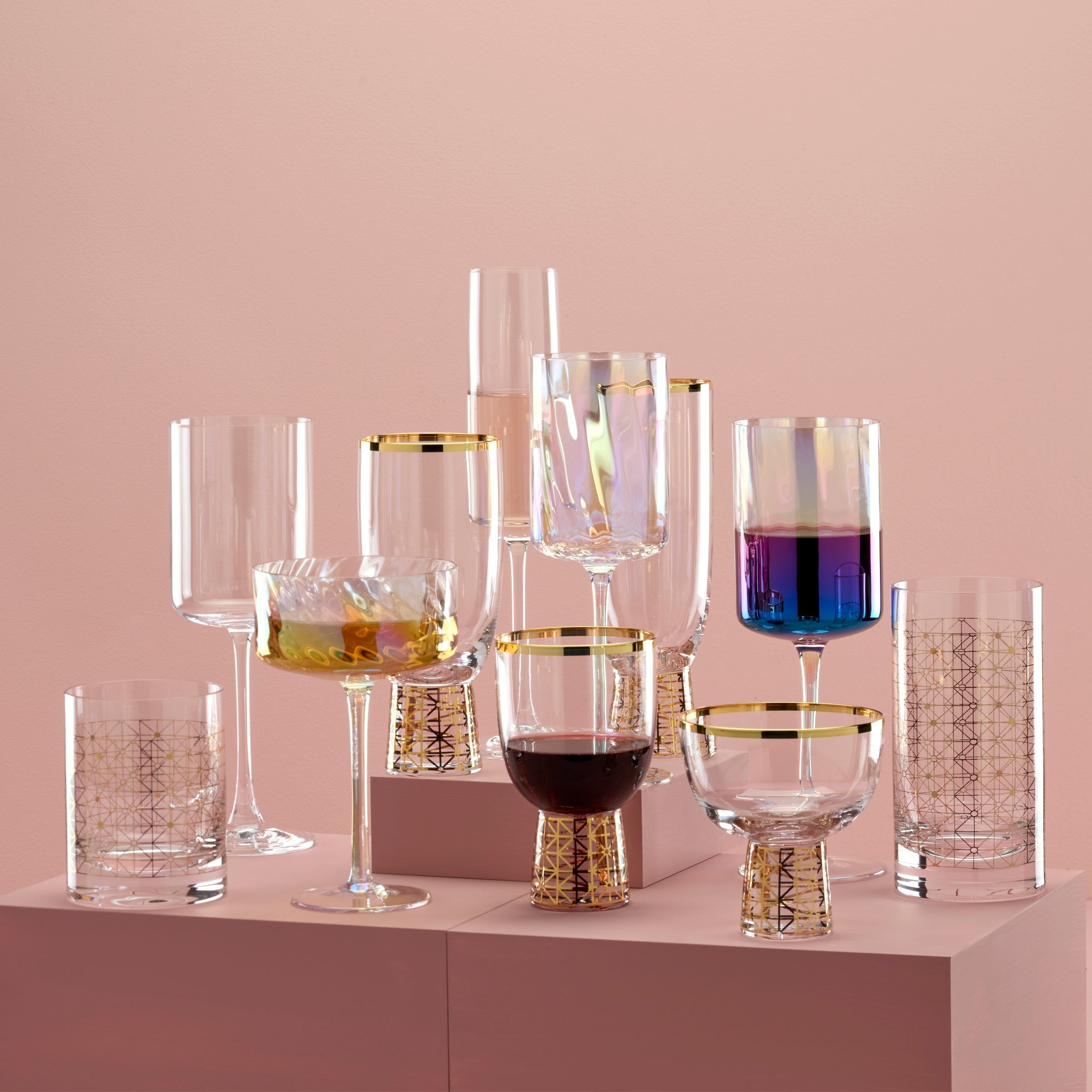 Tuscany Classics Iridescent Coupe Glasses Set Of 4 - Image 6