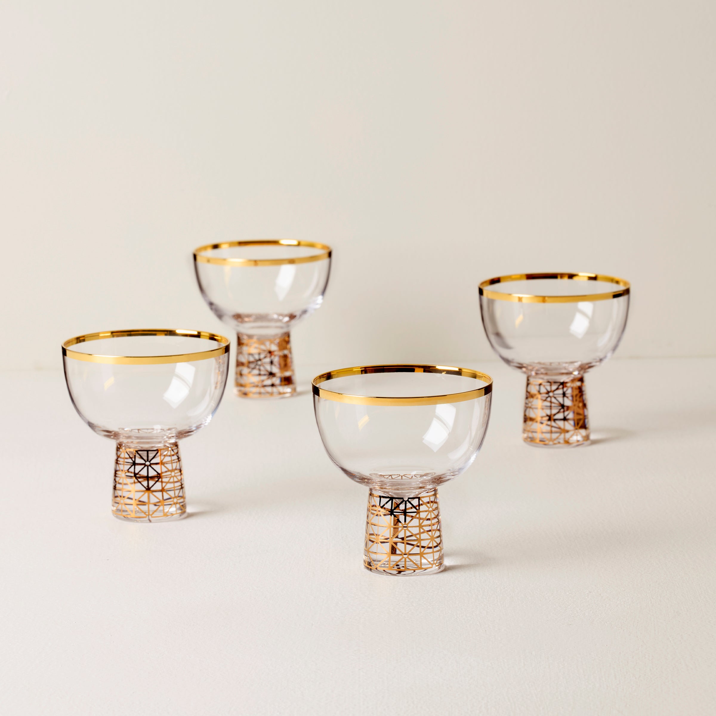 Tuscany Classics Gold Frost Coupe Glasses   Set Of 4
