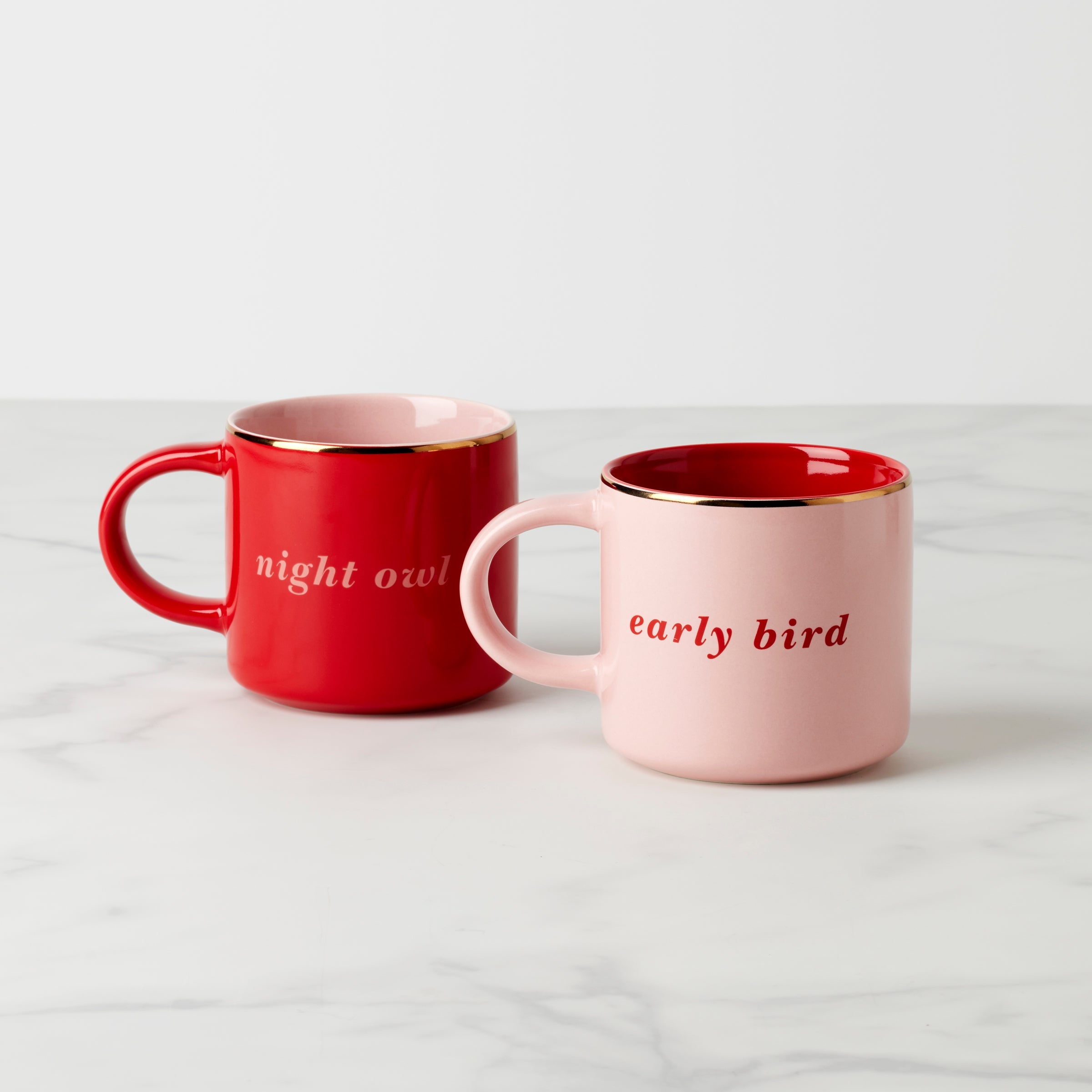 Alternative view of Two of a Kind Early Bird & Night Owl Mugs   Set of 2