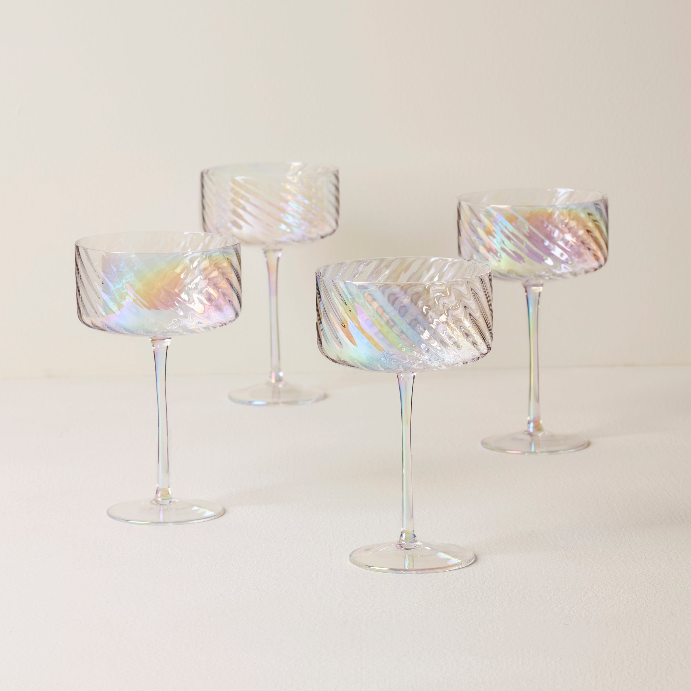 Tuscany Classics Iridescent Coupe Glasses   Set Of 4