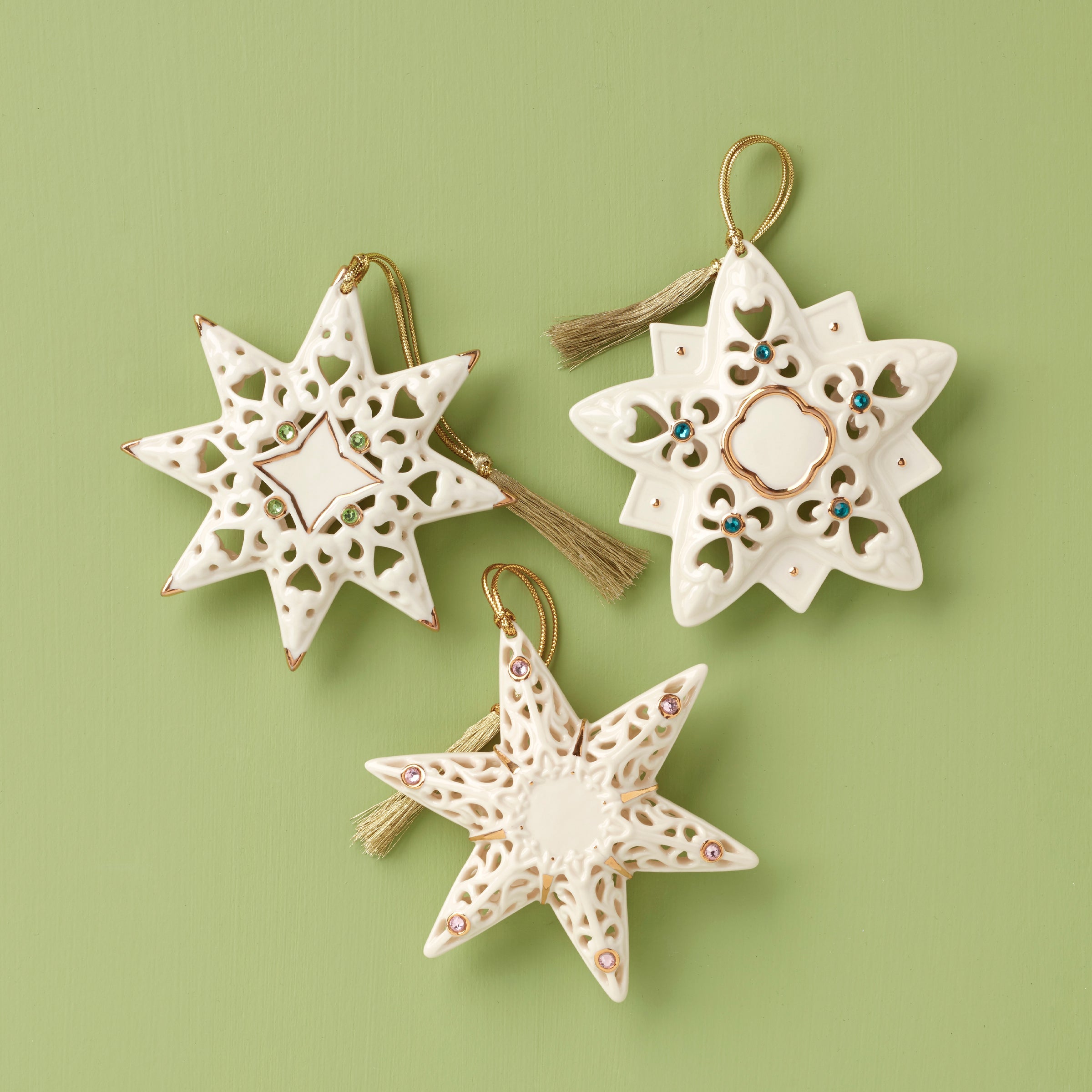 Pierced Star Ornaments   Set Of 3