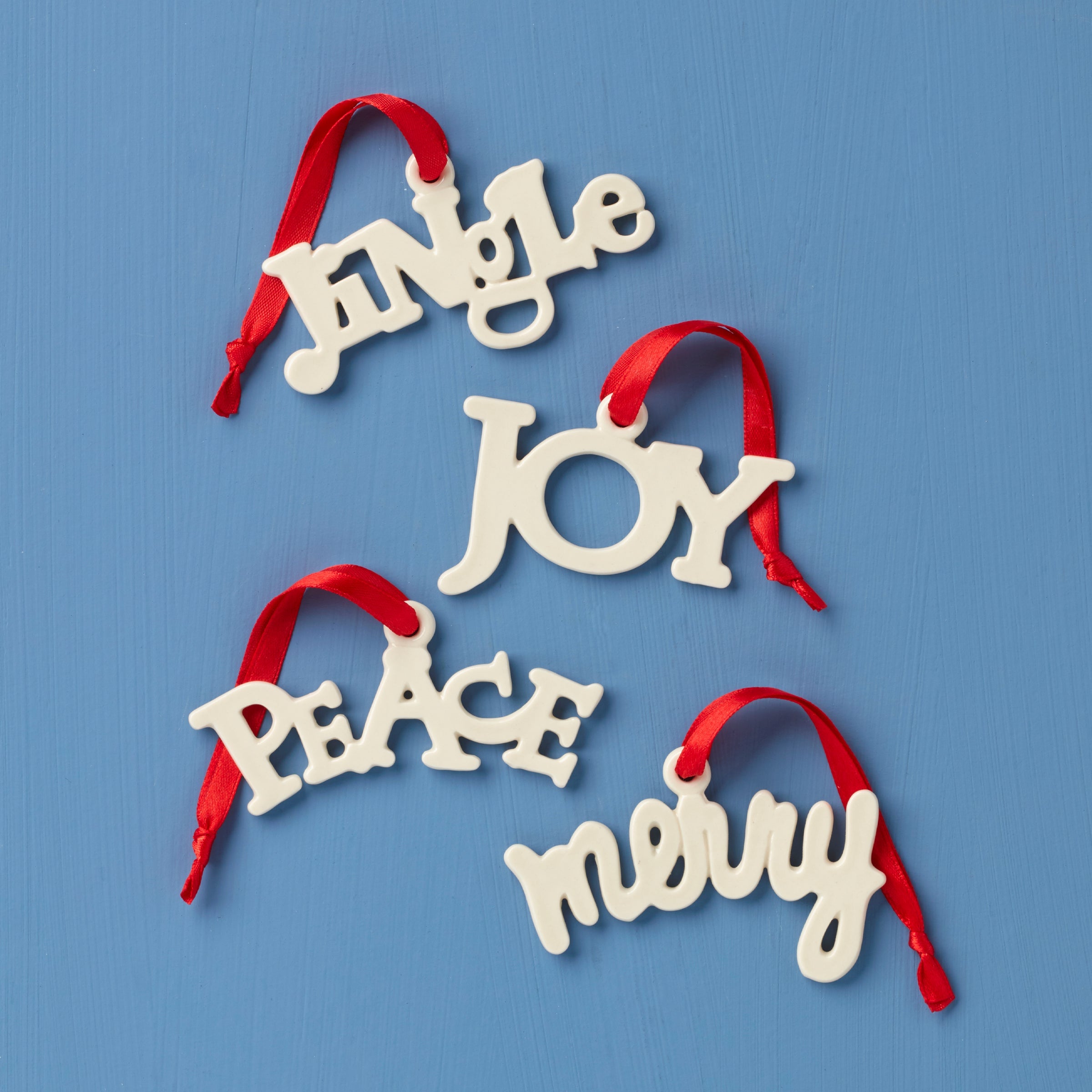 Sentiment Charm Ornaments   Set Of 4