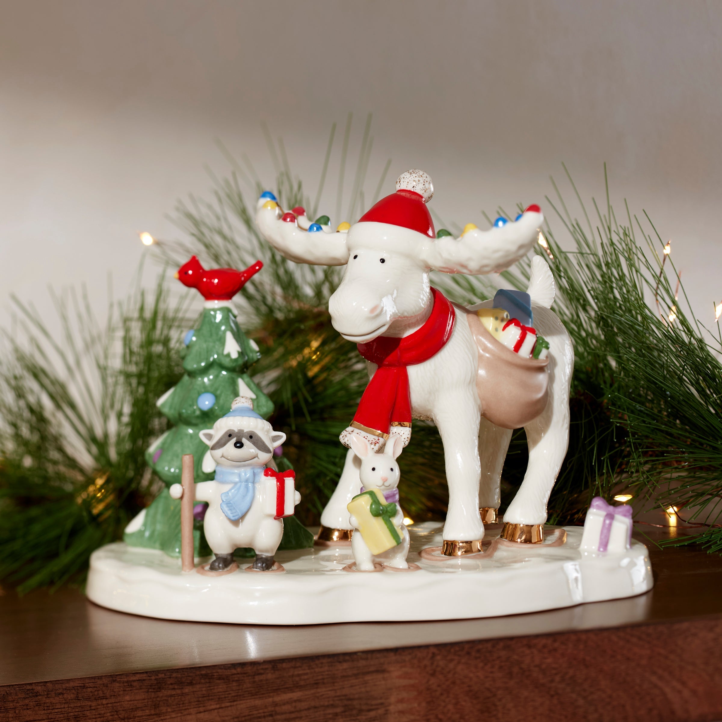 Marcel The Moose Delivering Gifts Figurine - Image 3