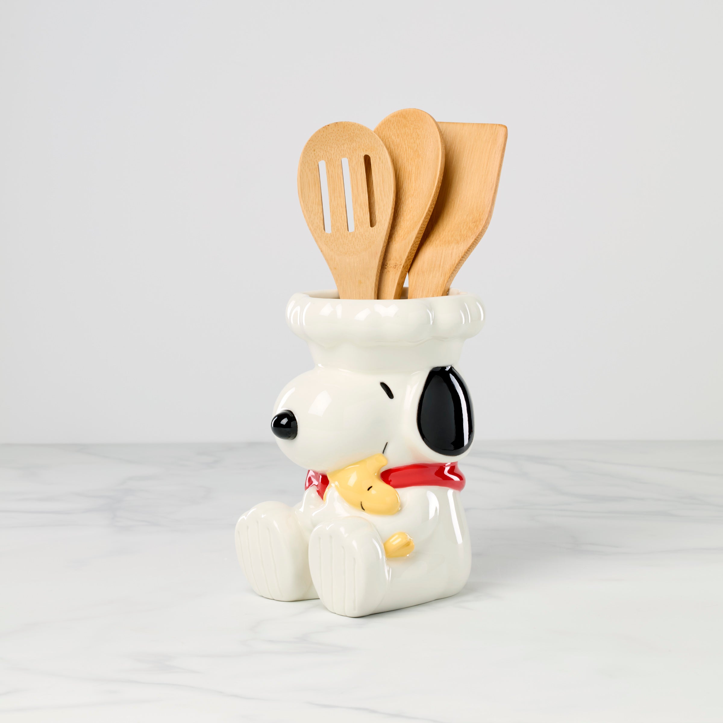 Alternative view of Chef Snoopy Figural Utensil Crock 4 Piece Set