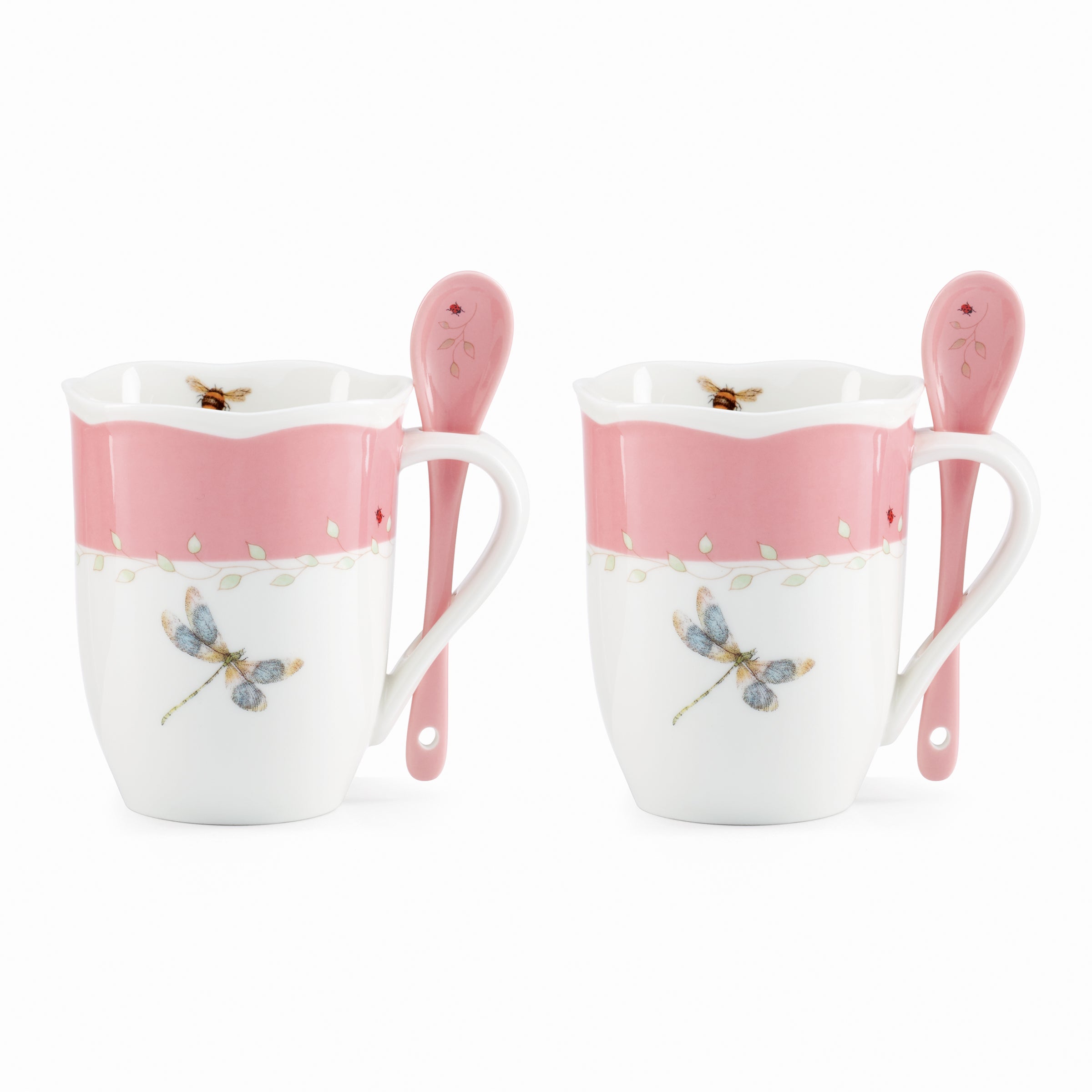 Butterfly Meadow Color Mugs With Spoons Set of 8 - Image 9