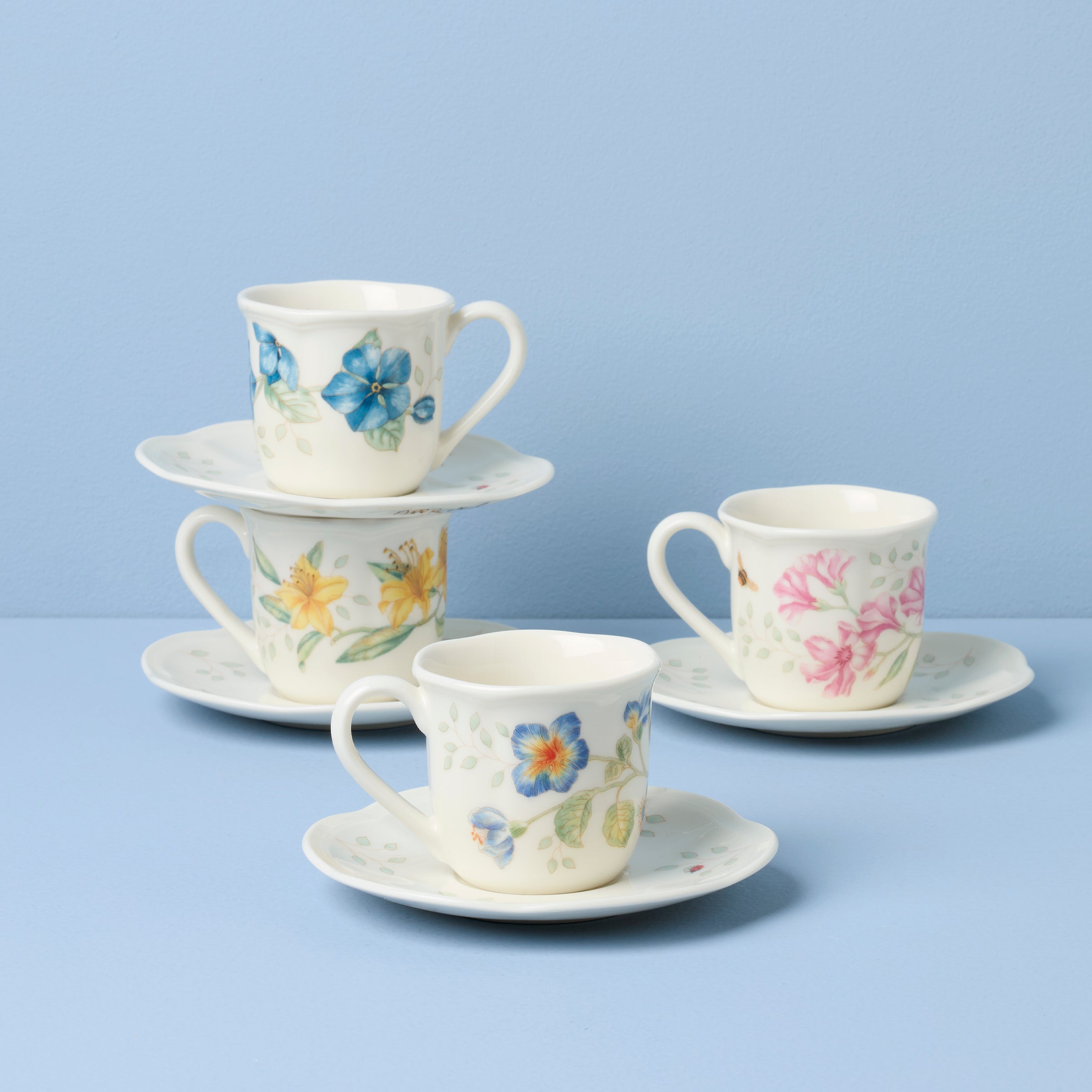 Alternative view of Butterfly Meadow Espresso Cup & Saucers   Set of 4