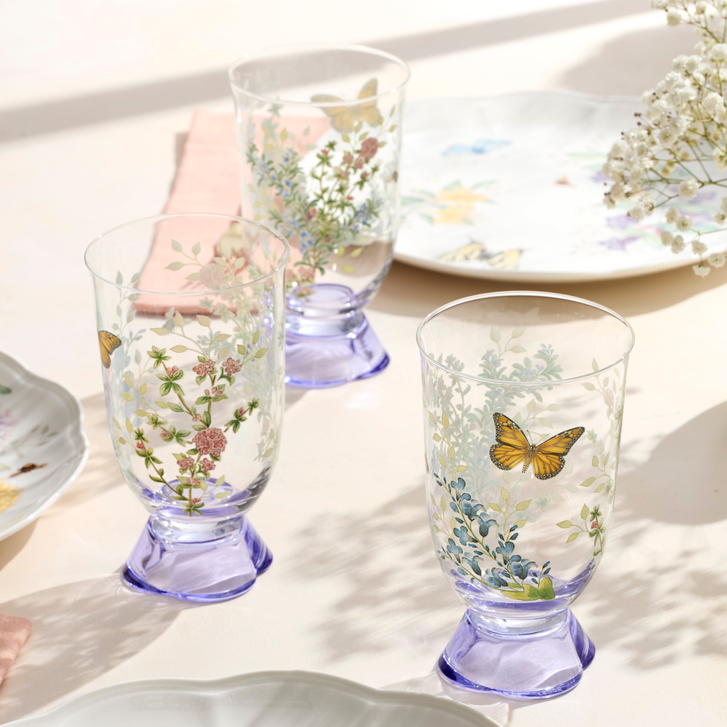 Butterfly Meadow Herbs Tall Tumblers Set Of 4 - Image 3