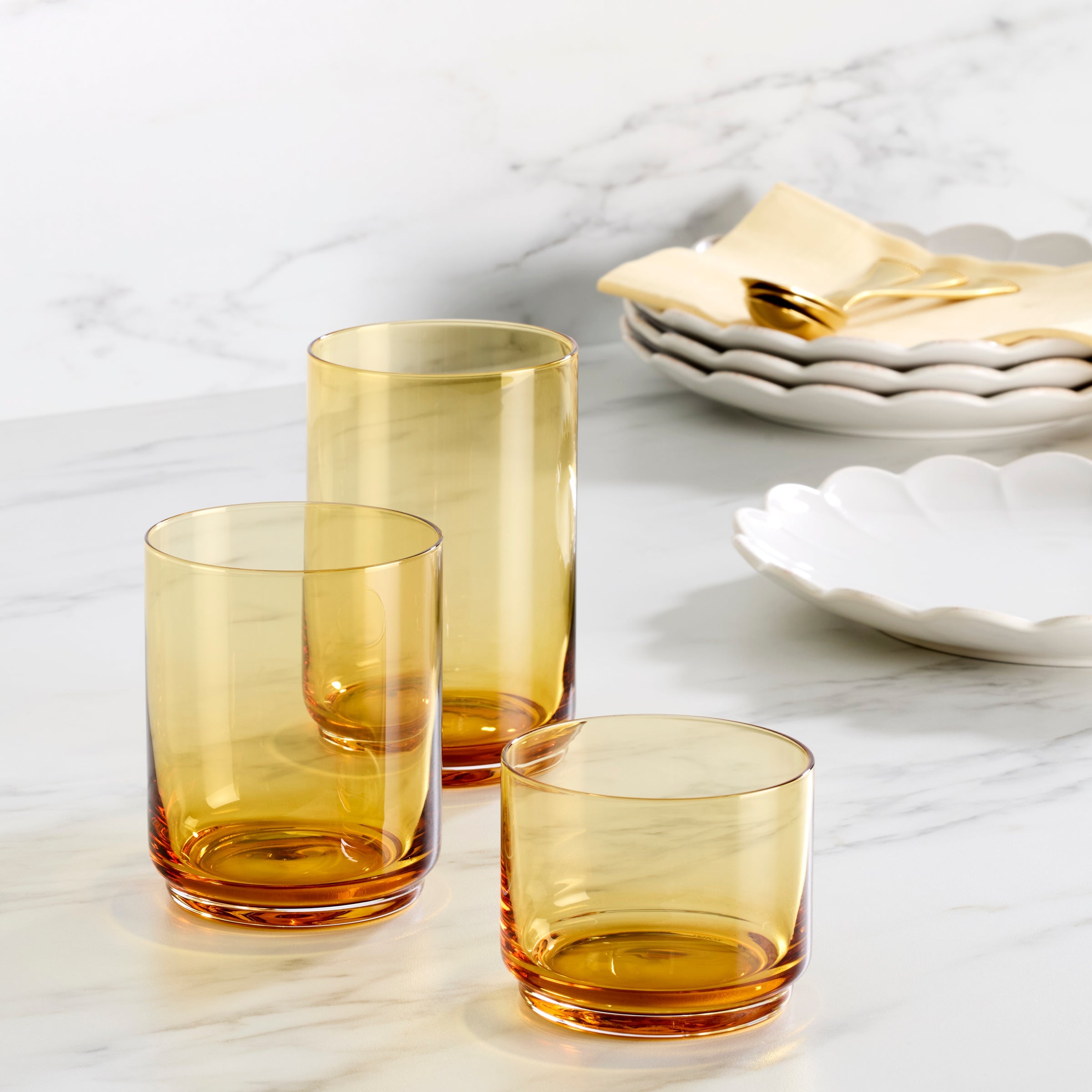 Tuscany Classics Stackable Amber Coolers Set Of 4 - Image 3