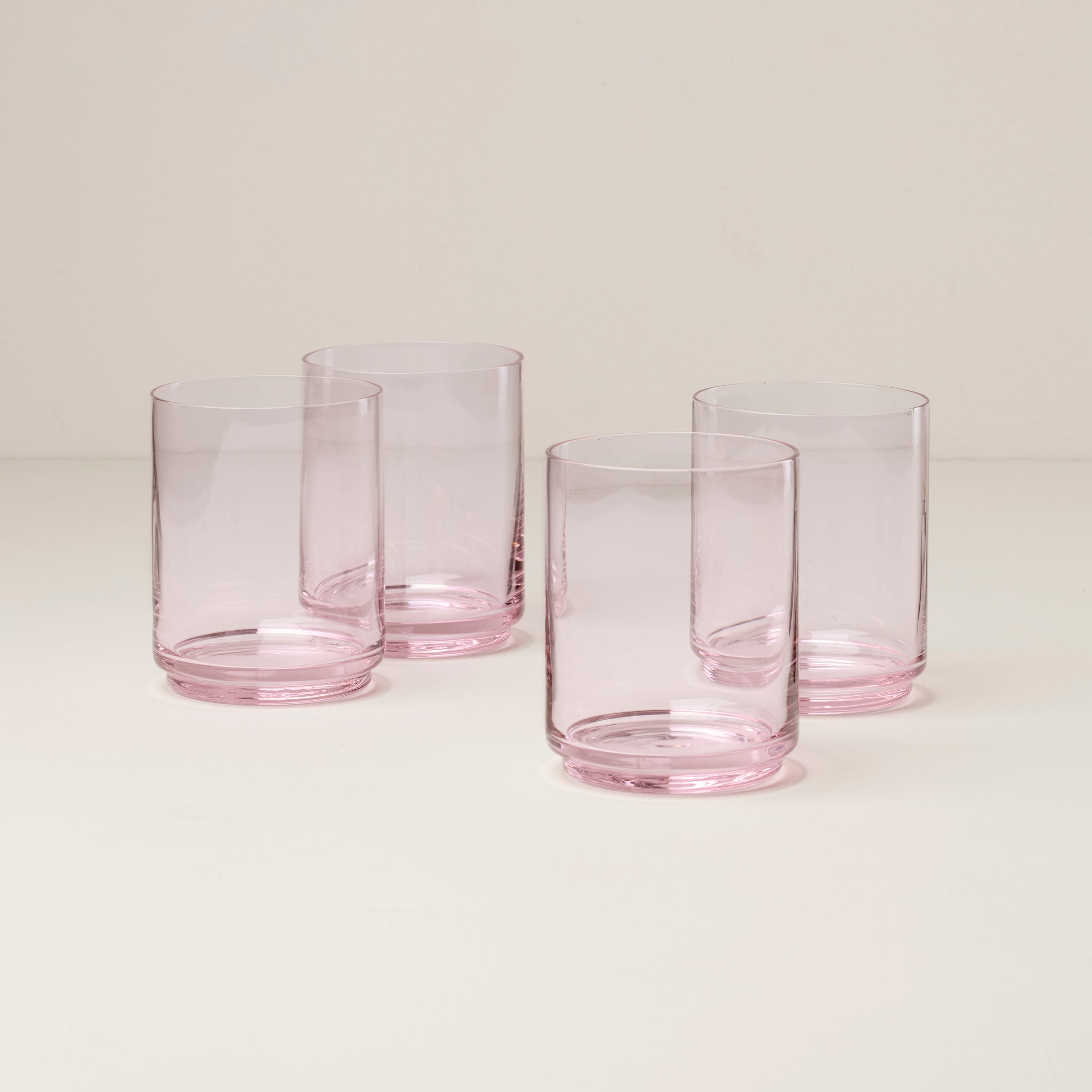 Tuscany Stackable Blush Tall Glasses   Set Of 4
