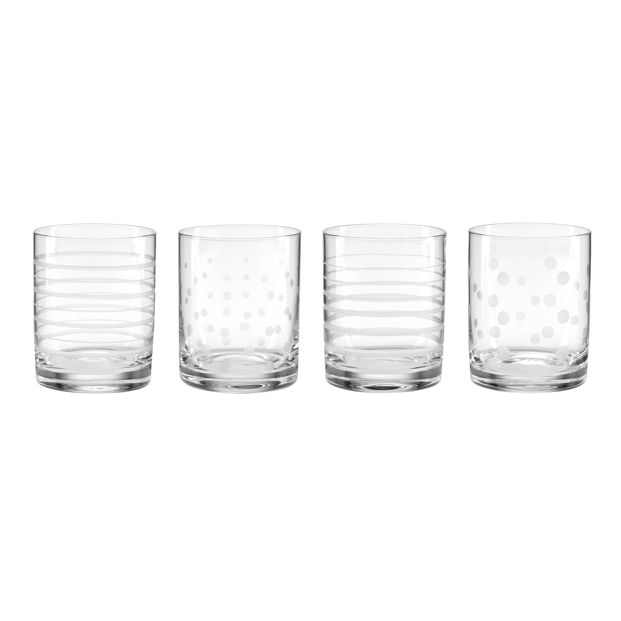 Mingle Double Old Fashion Glasses   Set Of 4