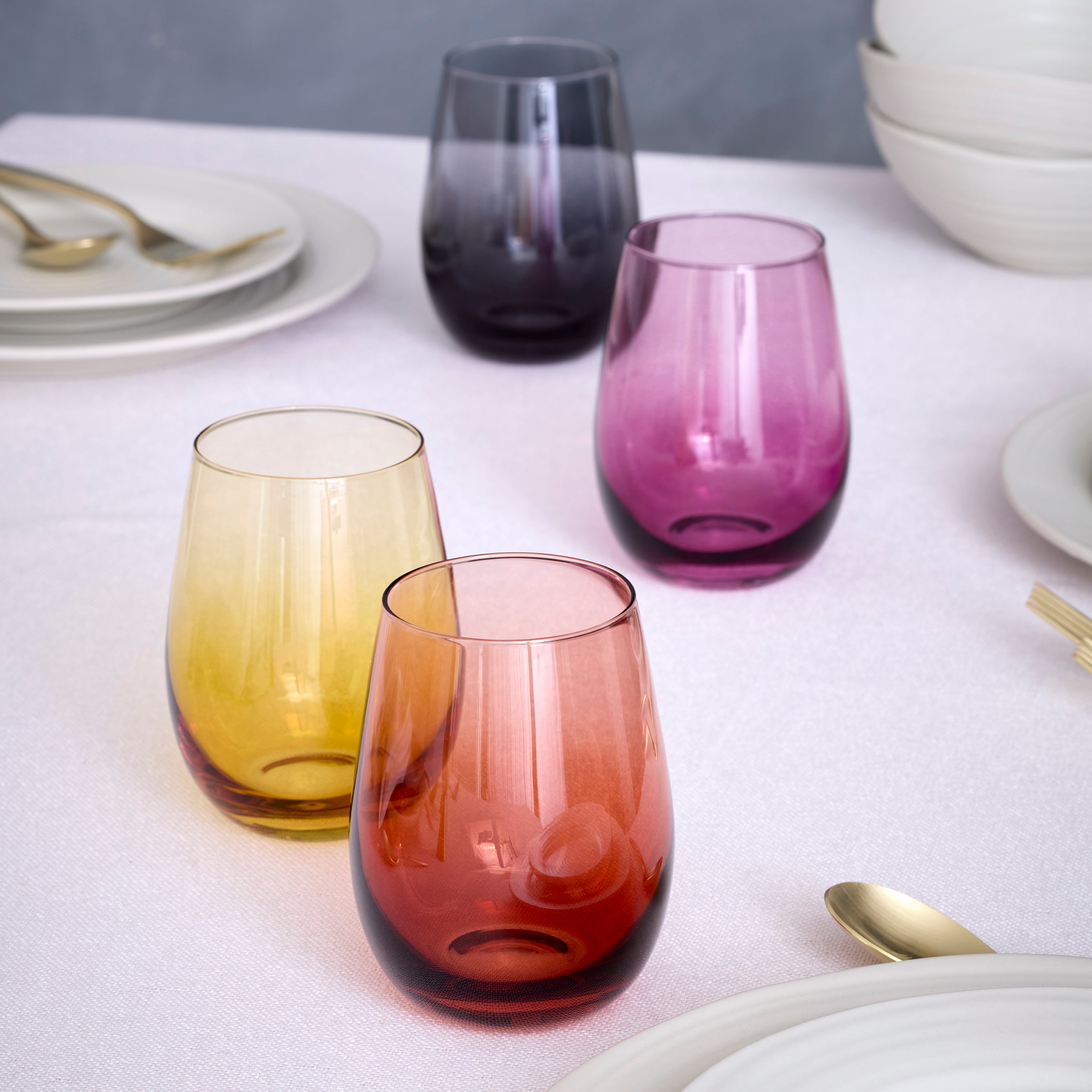 Golden Hour Stemless Wine Glasses Set Of 4 - Image 3
