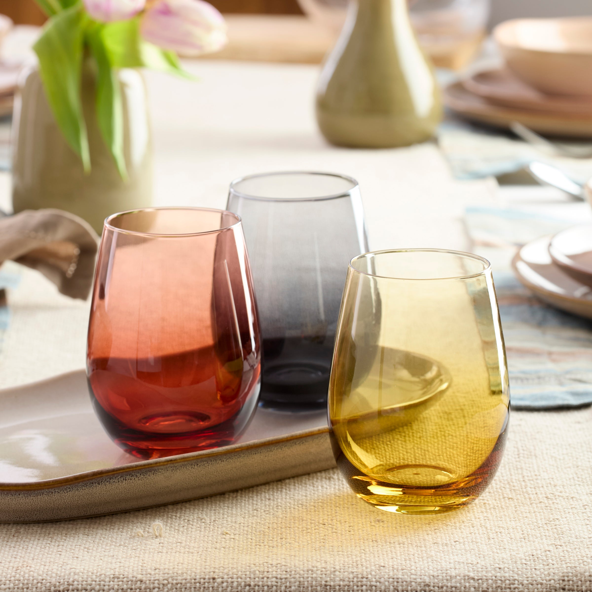 Golden Hour Stemless Wine Glasses Set Of 4 - Image 2
