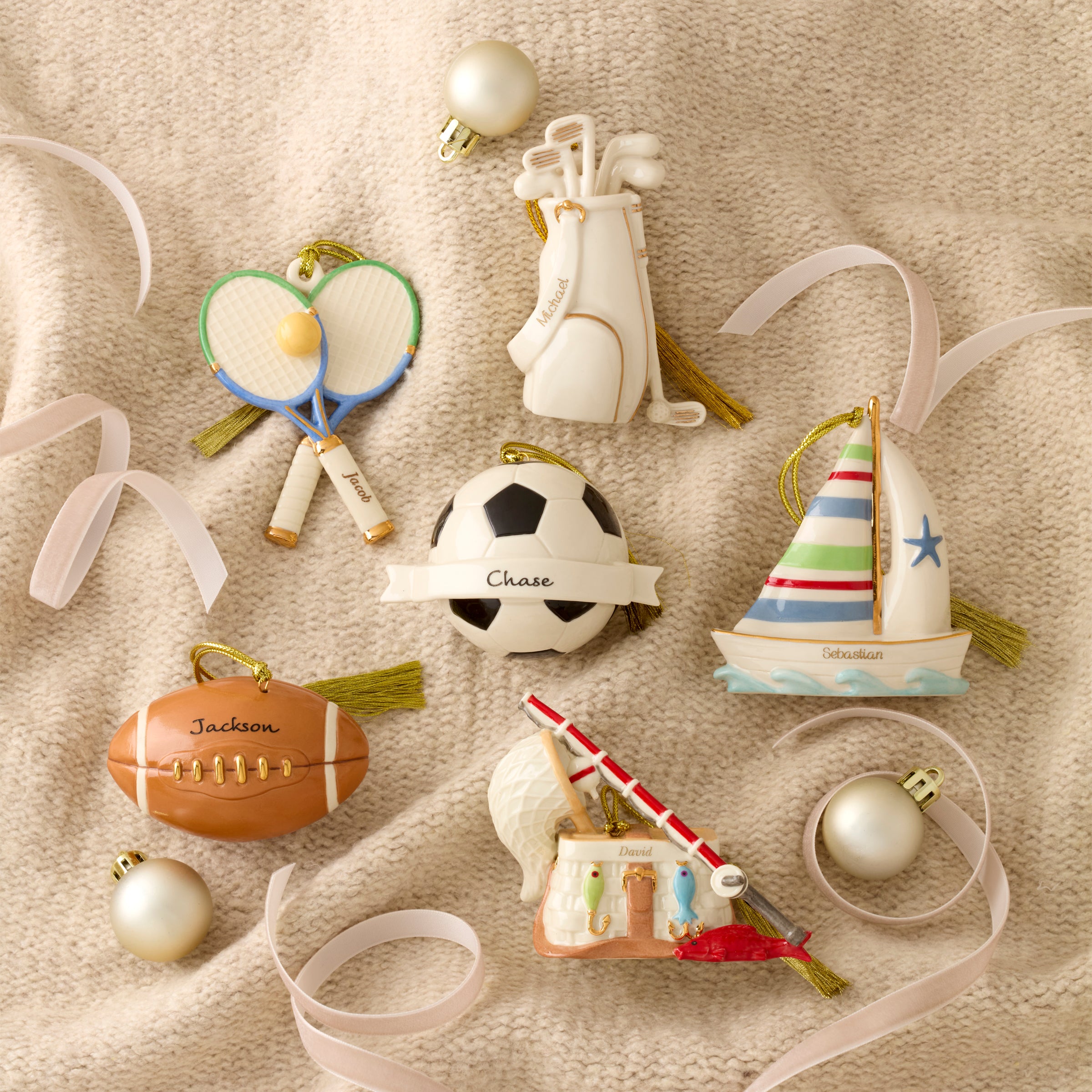 Alternative view of Personalized Sailboat Ornament