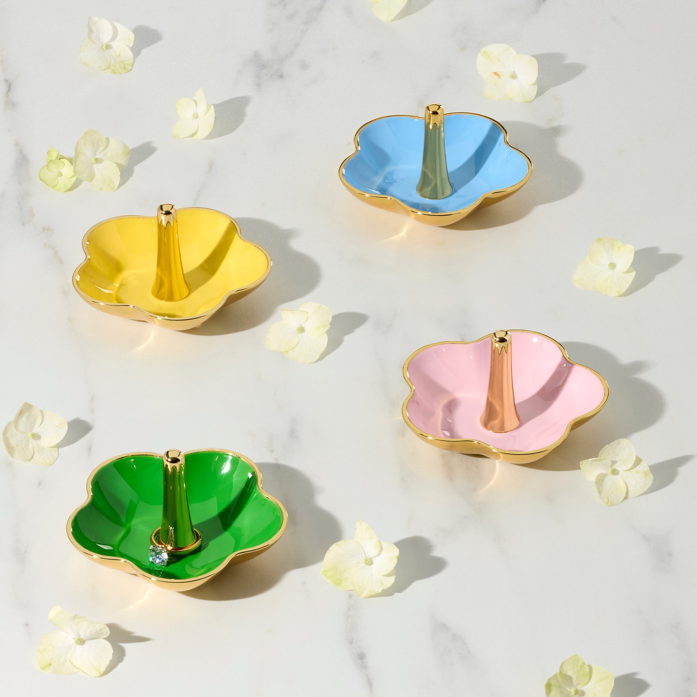 Alternative view of Make It Pop Green Metal Ring Dish